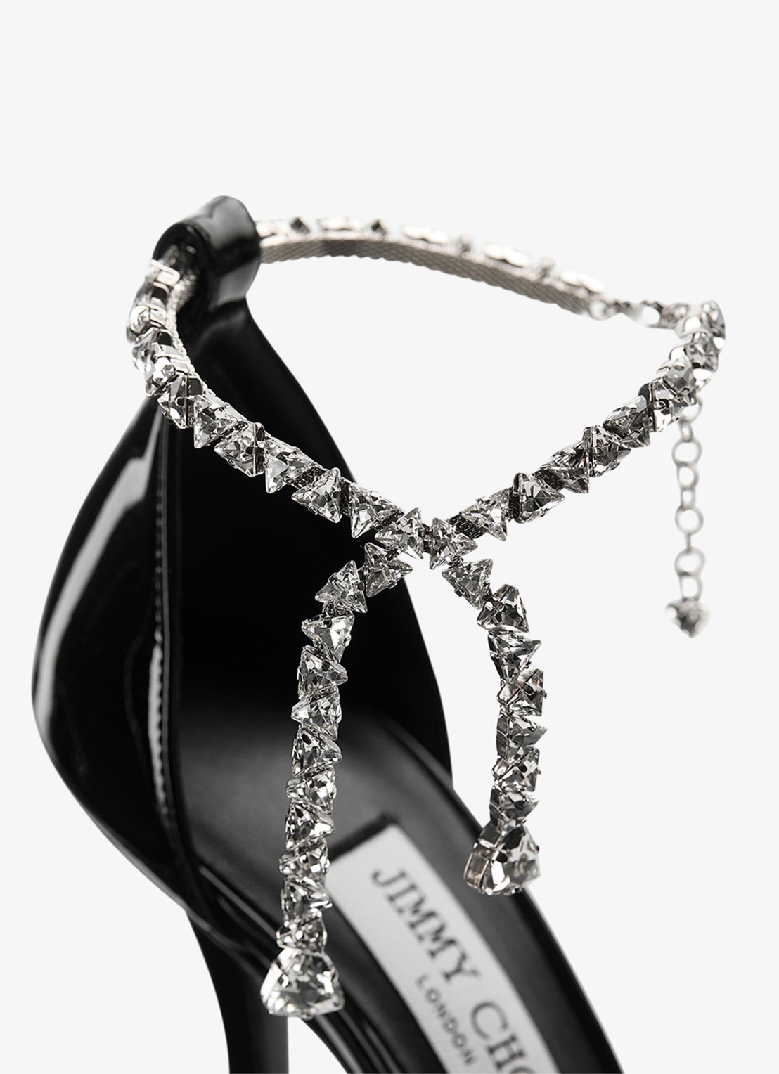 Jimmy Choo Stevie 100 pump van lakleer - detail 4 zwart