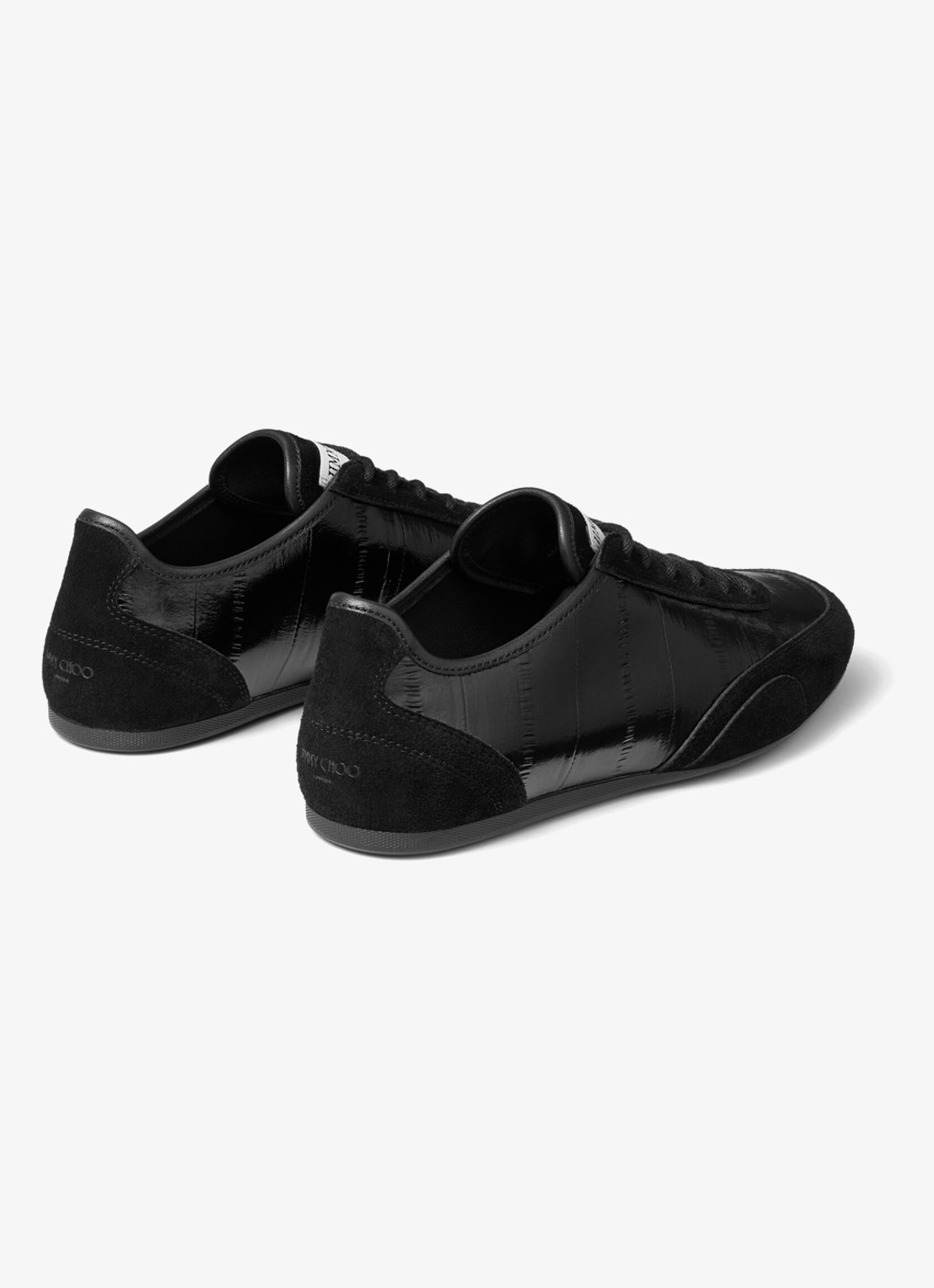 Jimmy Choo Sunny/F sneaker van leer met suède details - achterkant zwart