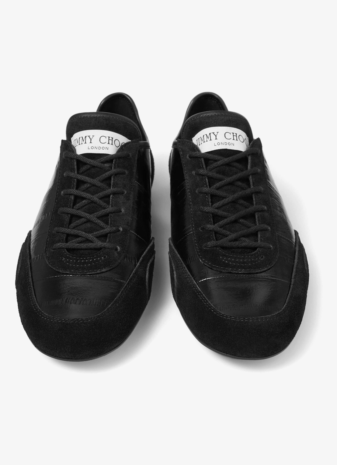 Jimmy Choo Sunny/F sneaker van leer met suède details - detail 2 zwart