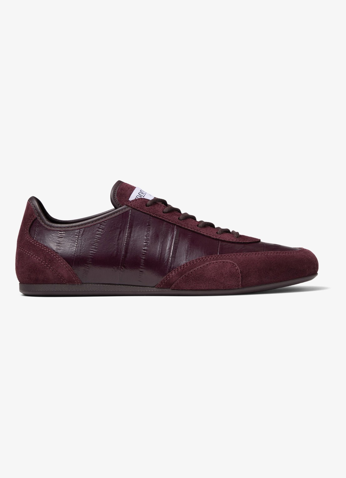 Jimmy Choo Sunny/F sneaker van leer met suède details - voorkant donkerrood