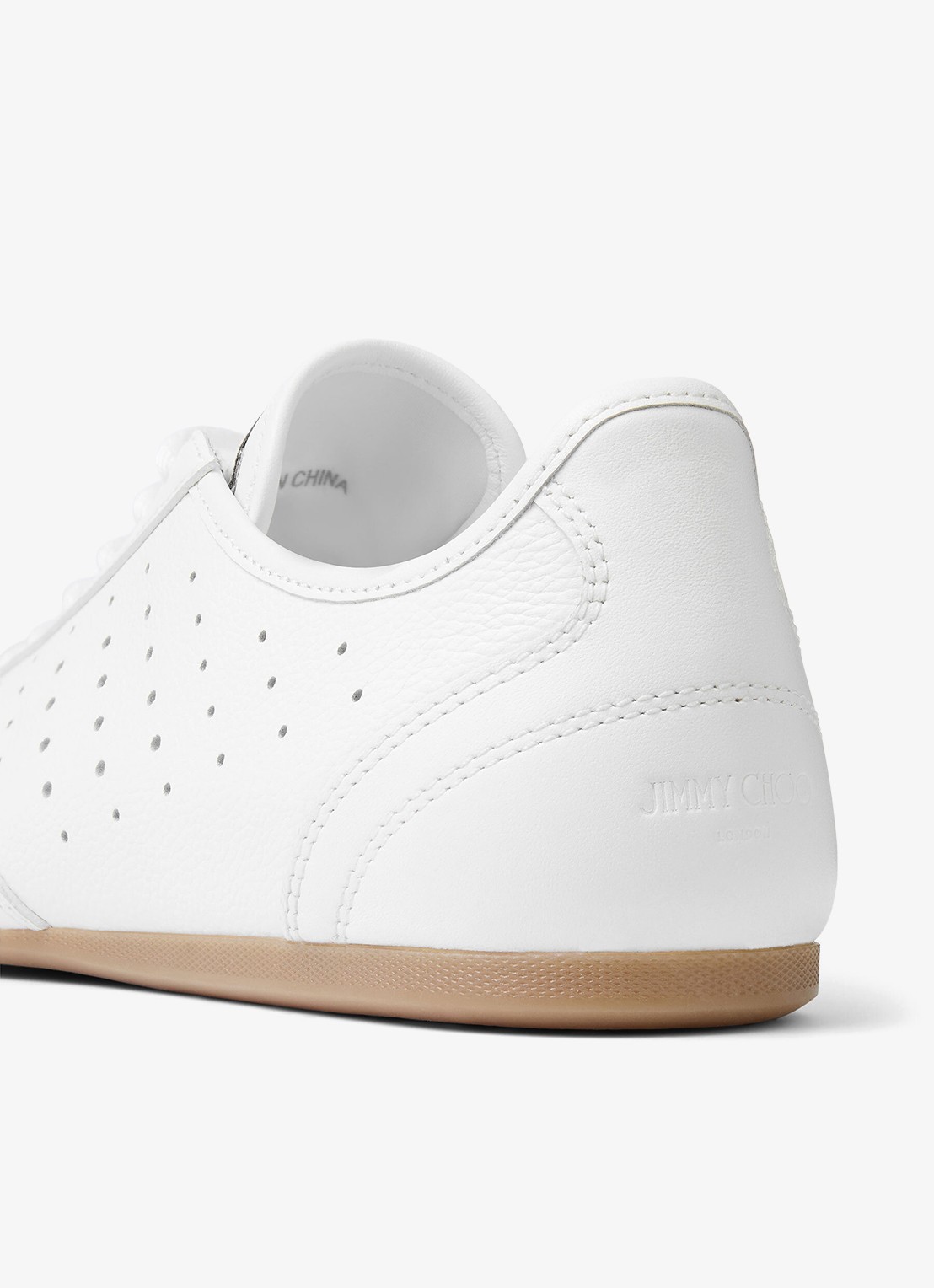 Jimmy Choo Sunny/F sneaker van leer - detail 6 wit