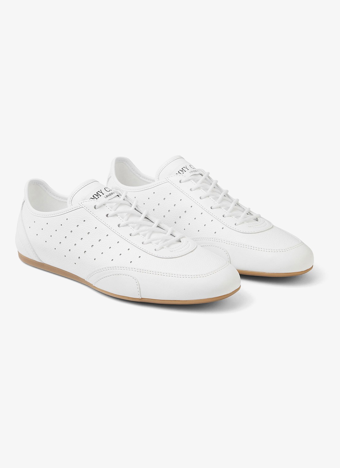 Jimmy Choo Sunny/F sneaker van leer - voorkant 2 wit