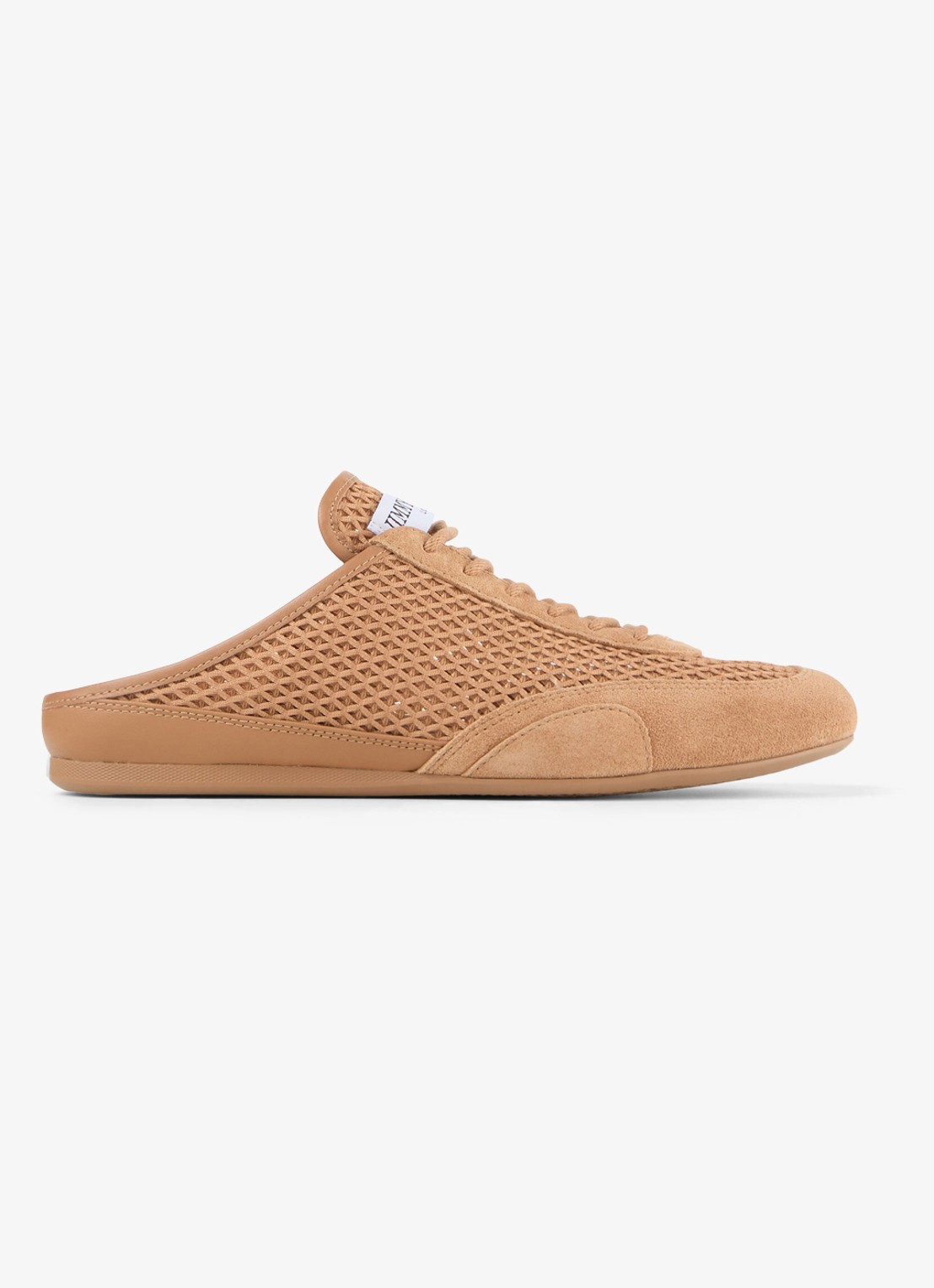 Jimmy Choo Sunny Mule/F muiltje met suède details - voorkant 2 lichtbruin