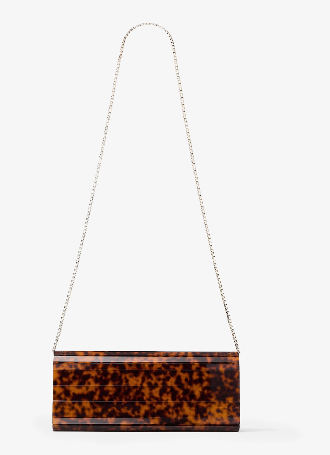 Jimmy Choo Sweetie Plexi clutch met afneembare schouderriem - achterkant 6 bruin
