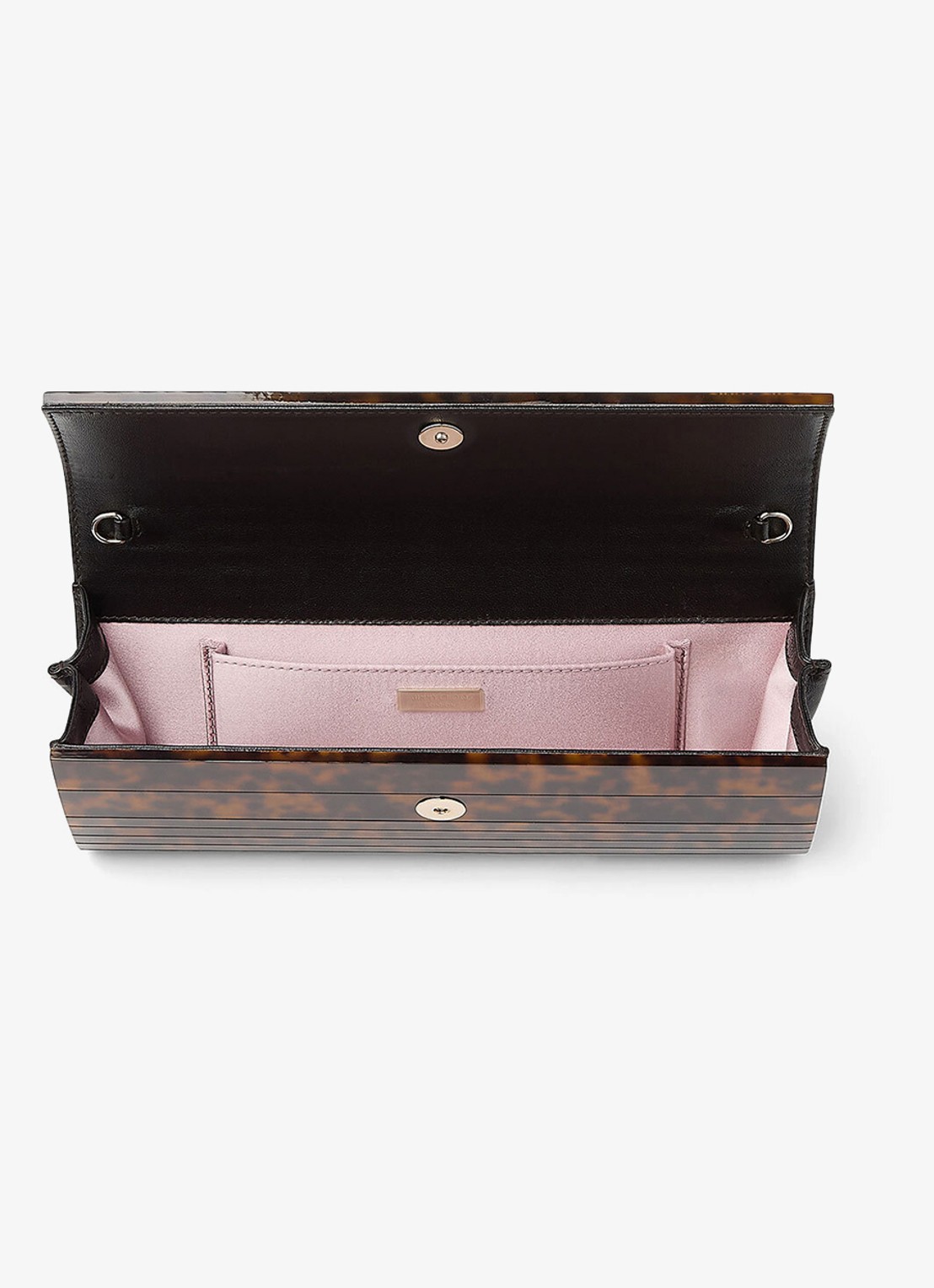 Jimmy Choo Sweetie Plexi clutch met afneembare schouderriem - detail 4 bruin