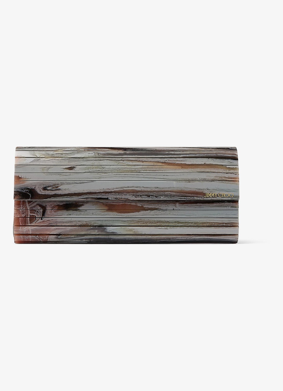 Jimmy Choo Sweetie Plexi clutch met afneembare schouderriem - voorkant 5 grijs