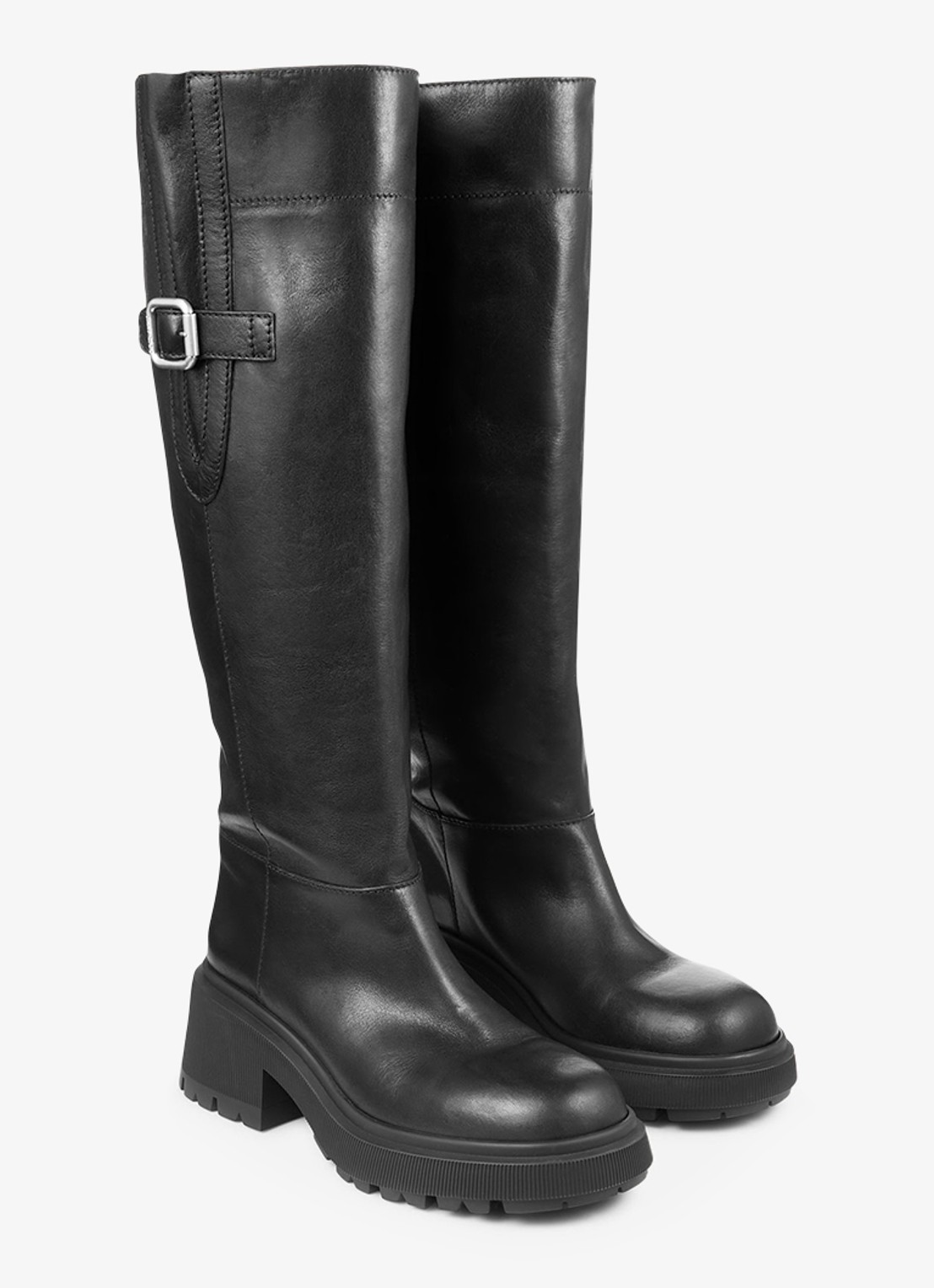 Jimmy Choo Tamsin overknee laars van kalfsleer - voorkant 4 zwart