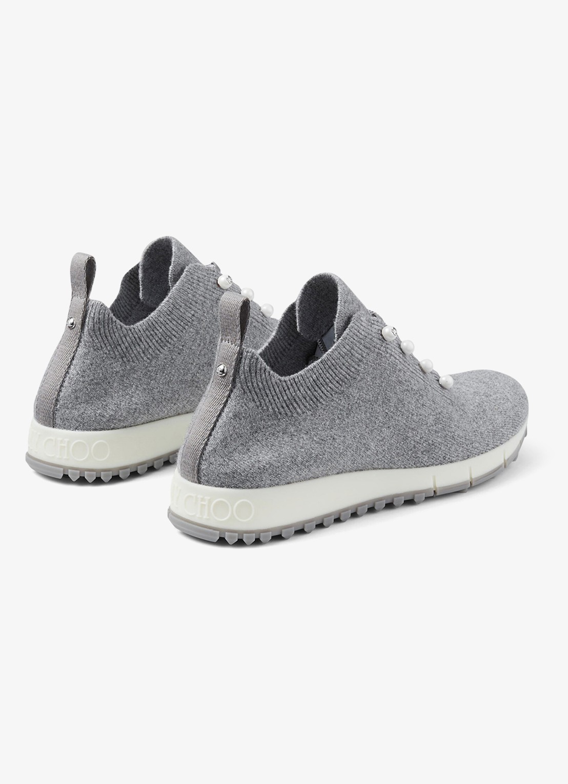 Jimmy Choo Veles sneaker in kasjmierblend - detail 5 grijsmele
