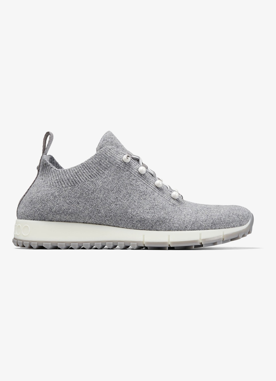 Jimmy Choo Veles sneaker in kasjmierblend - voorkant 2 grijsmele