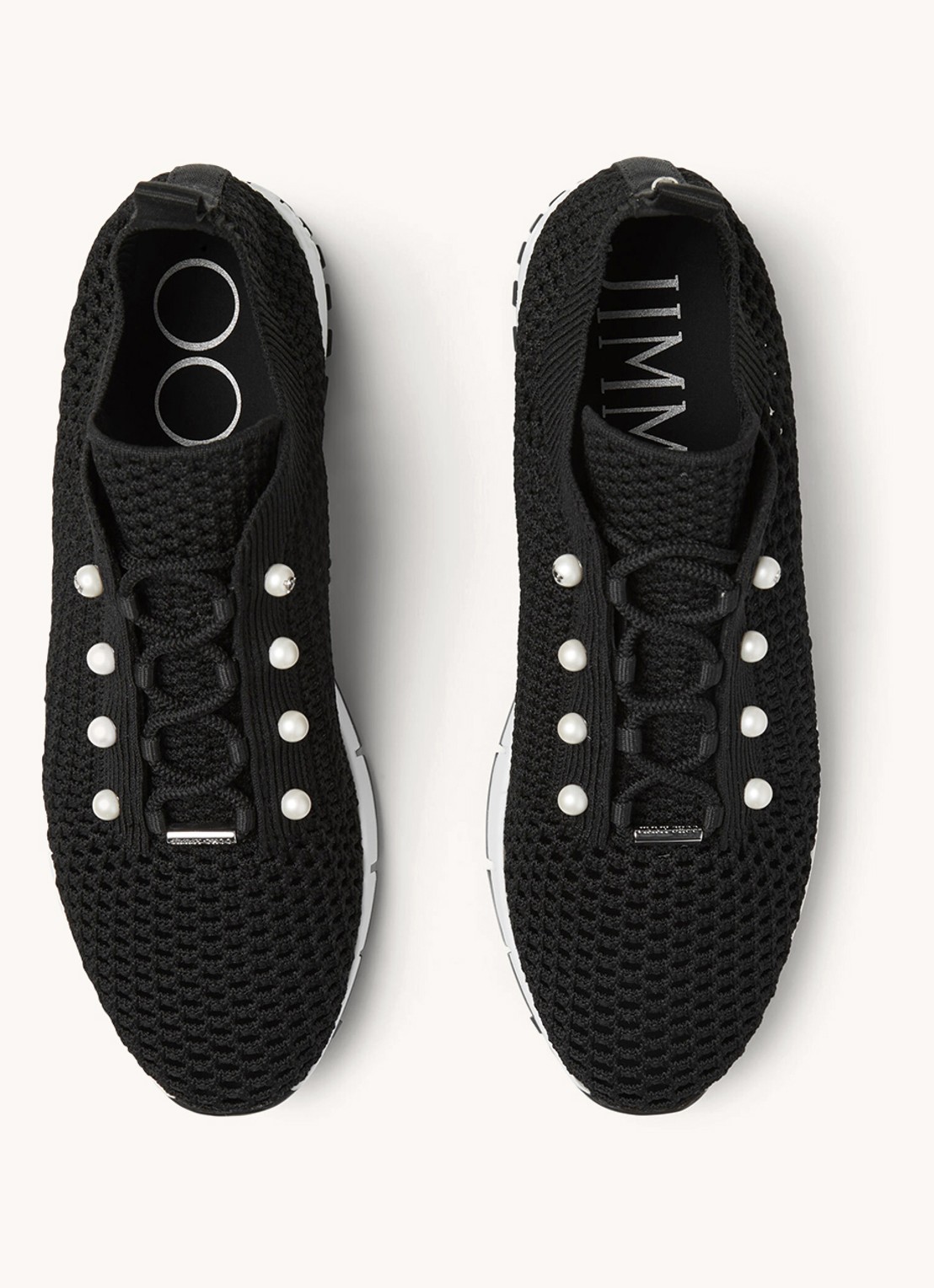 Jimmy Choo Veles sneaker van mesh - detail 2 zwart