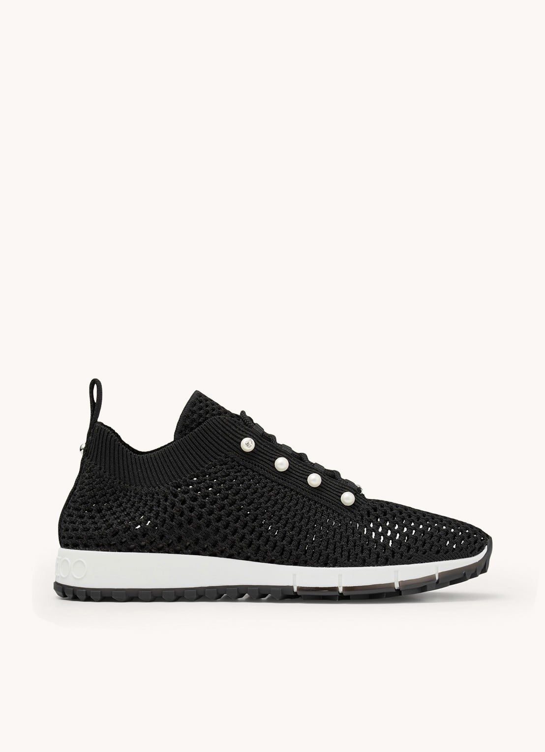 Jimmy Choo Veles sneaker van mesh - voorkant 5 zwart