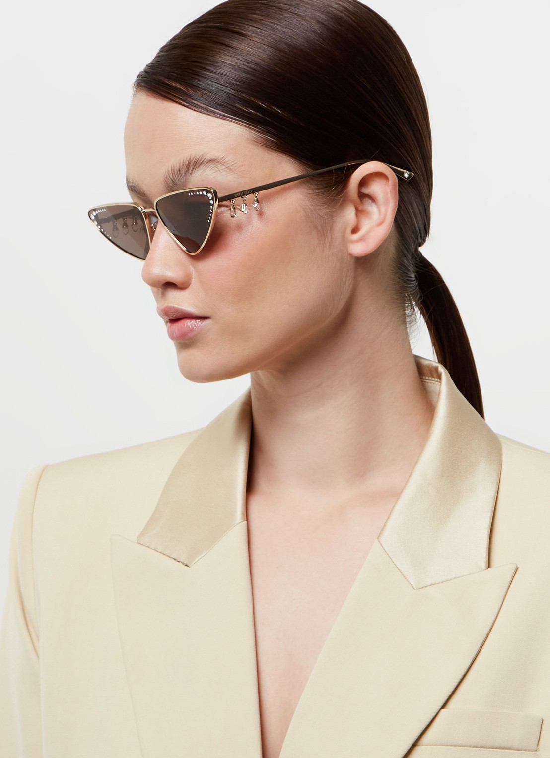 Jimmy Choo Zonnebril JC4001B - voorkant 2 goud
