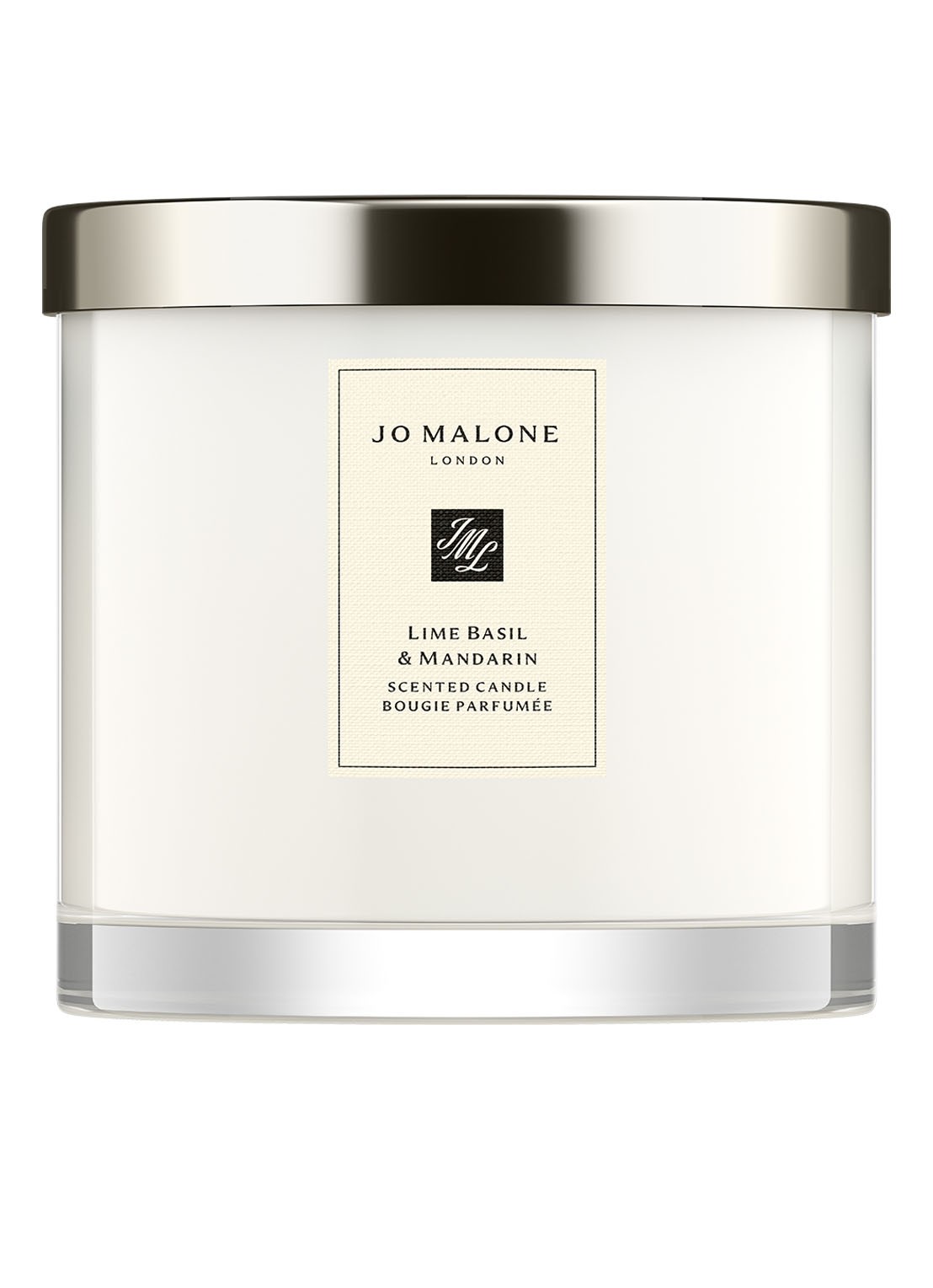 Jo Malone London Lime Basil & Mandarin geurkaars - voorkant 4 gebroken wit