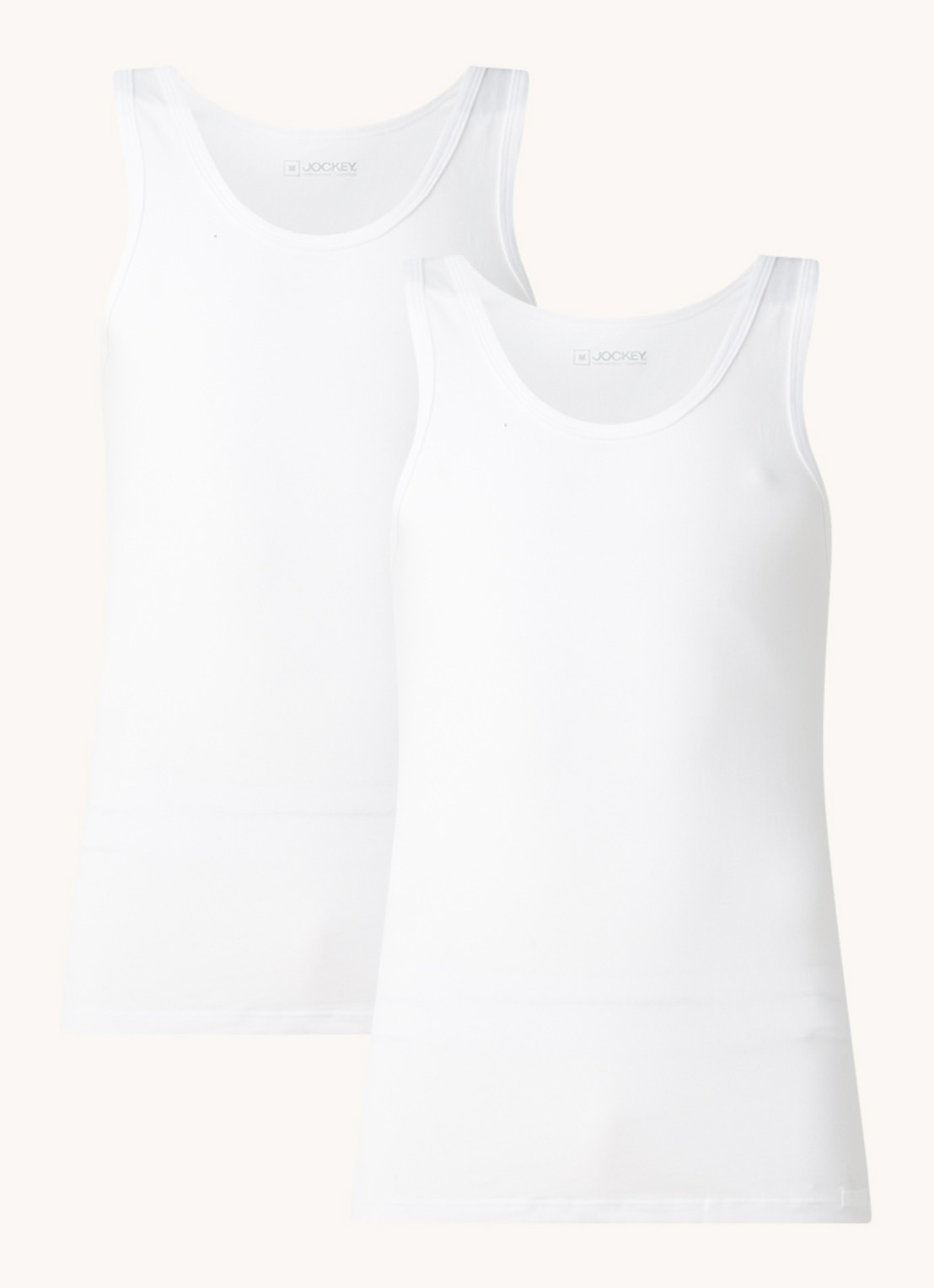 Jockey Tanktop in lyocellblend in 2-pack - voorkant wit