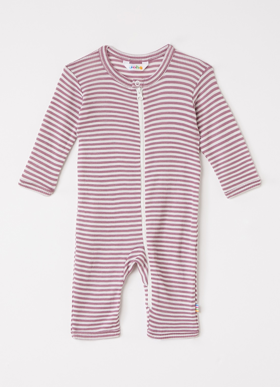 Joha Babypak in zijdeblend met streepprint - voorkant roze