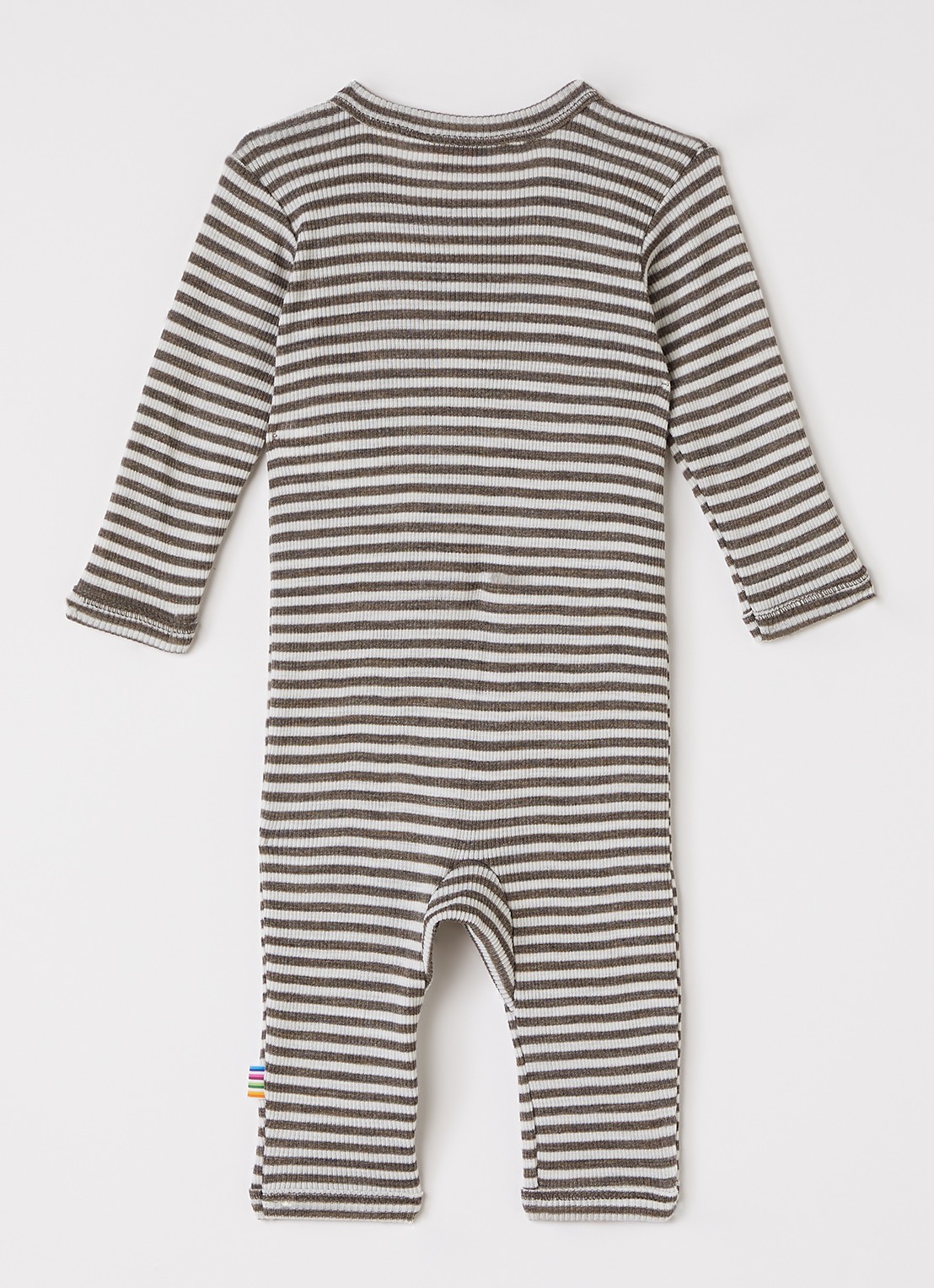 Joha Babypak in zijdeblend met streepprint - voorkant 2 zand
