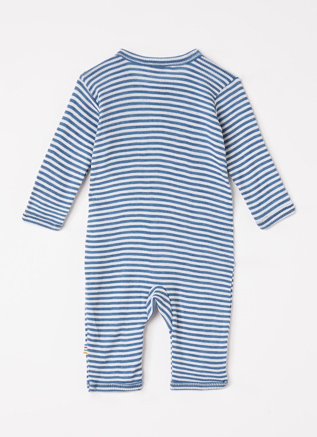 Joha Babypak in zijdeblend met streepprint - voorkant 2 indigo