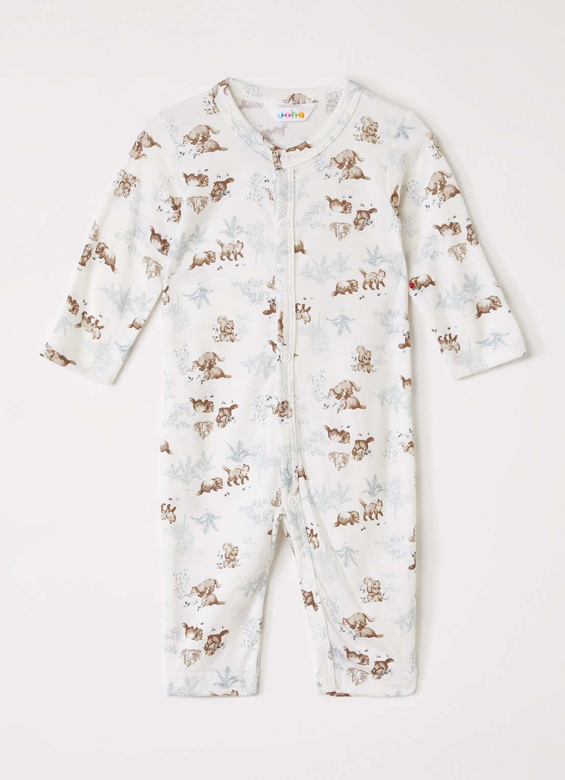 Joha Babypak met print - voorkant creme