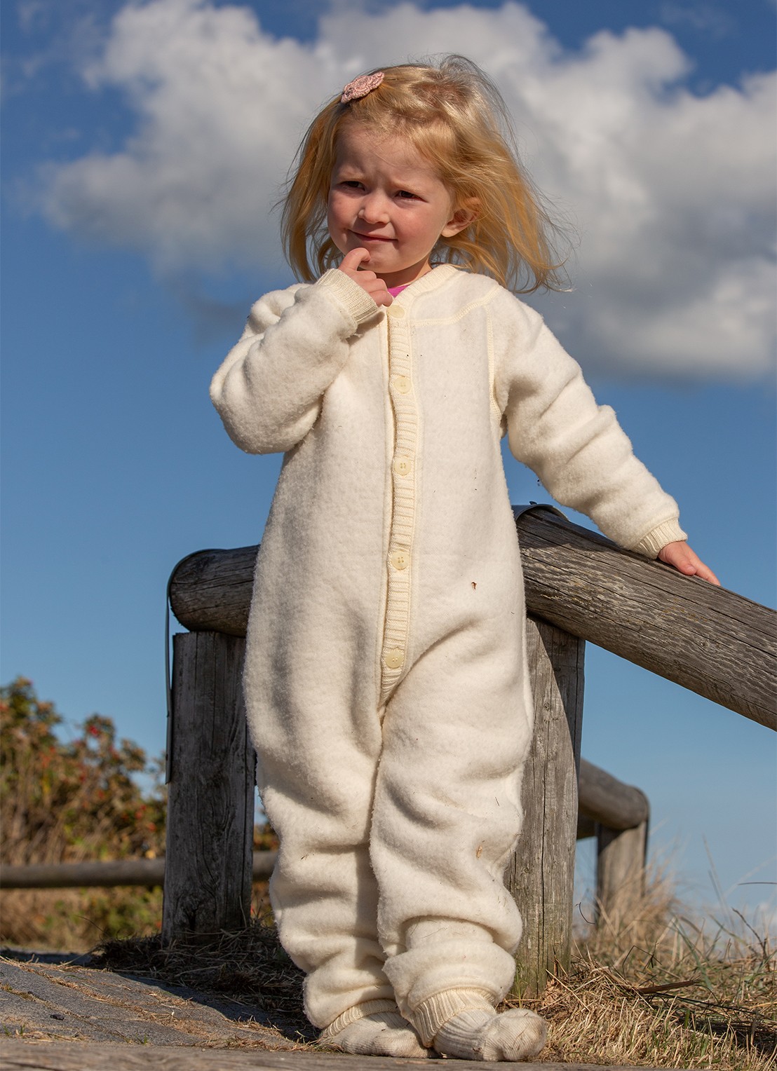Joha Babypak van merino wol - voorkant 2 creme