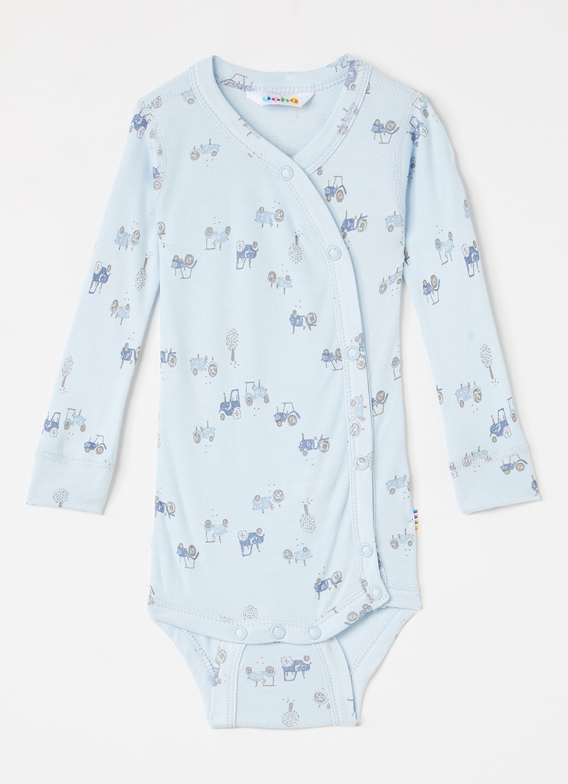 Joha Bamboo romper met print - voorkant lichtblauw