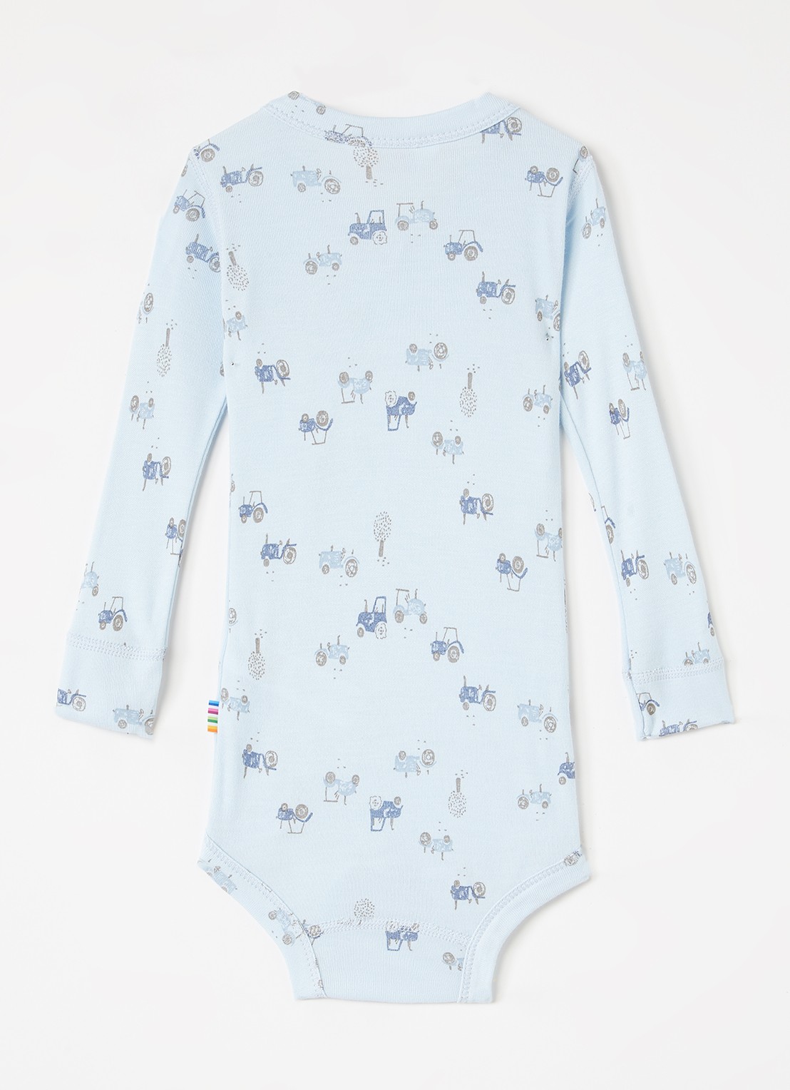 Joha Bamboo romper met print - voorkant 2 lichtblauw
