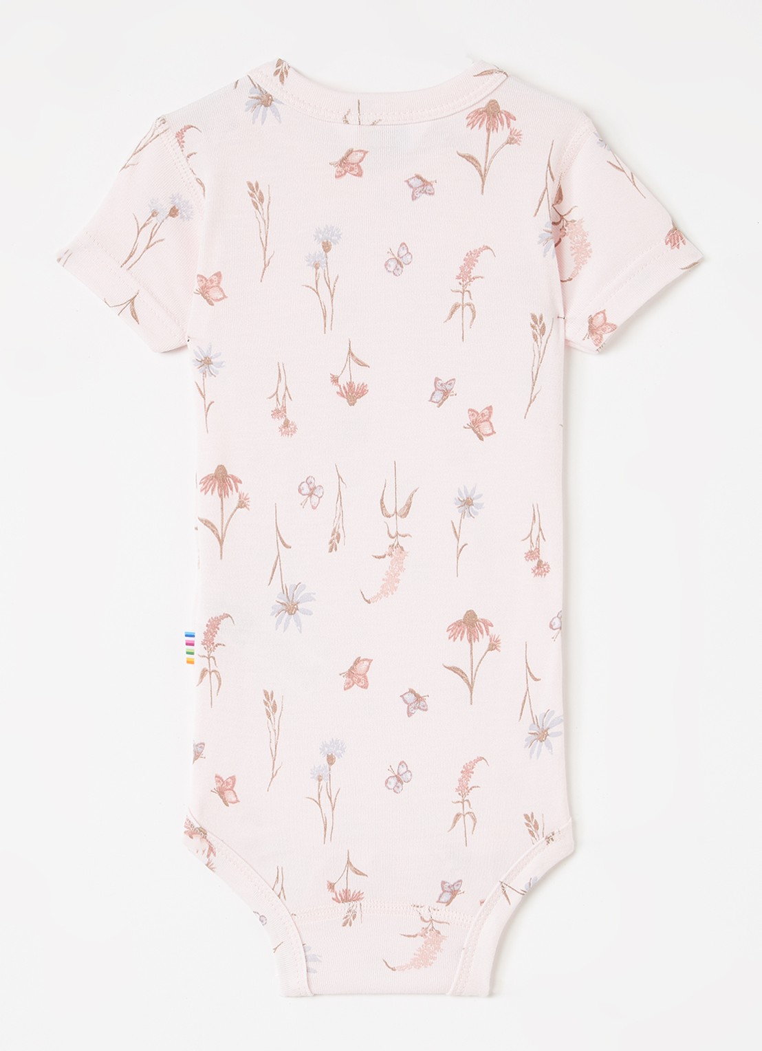 Joha Bamboo romper met print - voorkant 2 lichtroze
