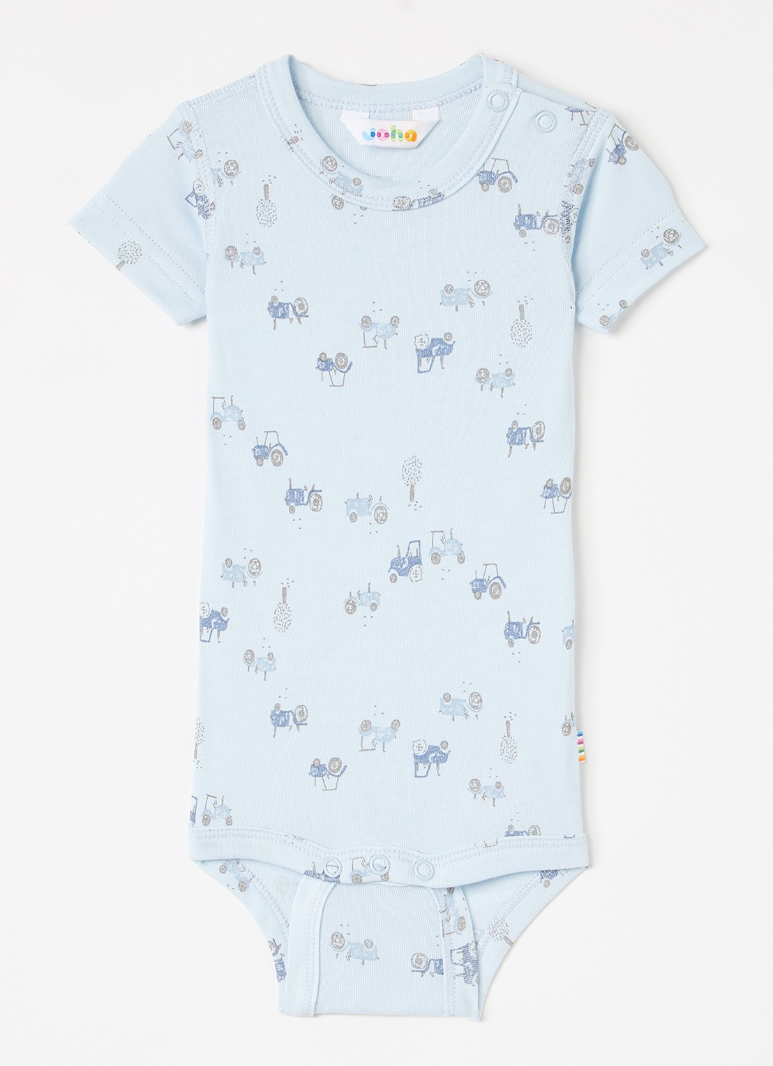 Joha Bamboo romper met print - voorkant lichtblauw
