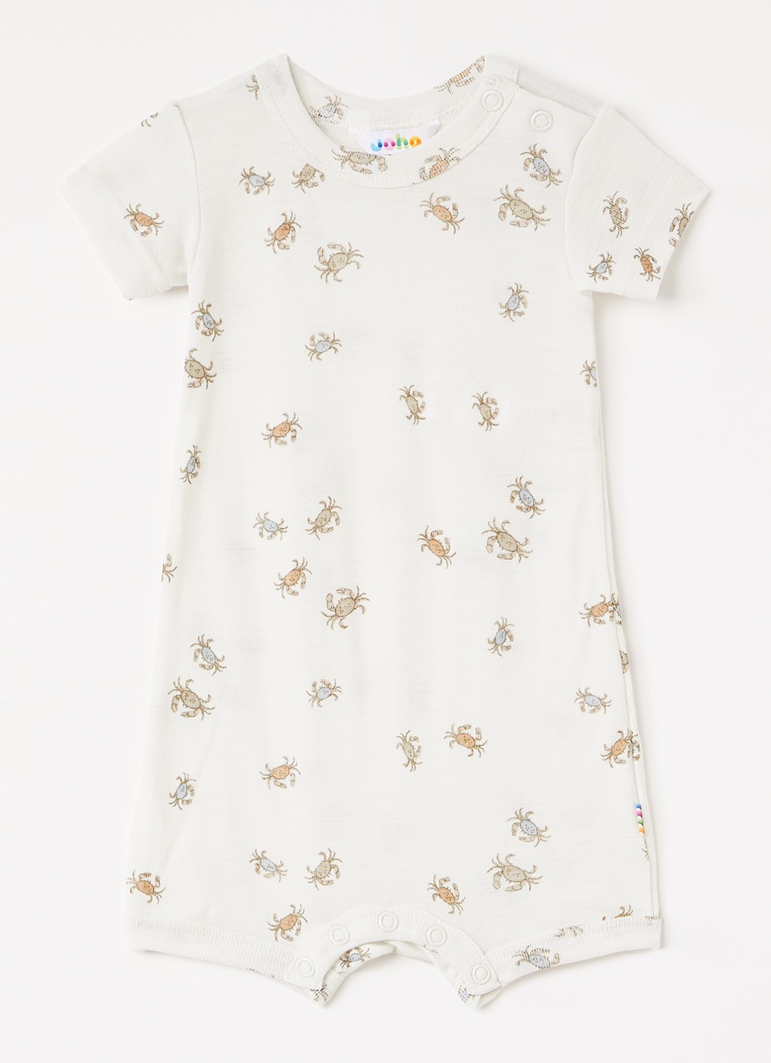 Joha Crab romper in zijdeblend - voorkant gebroken wit