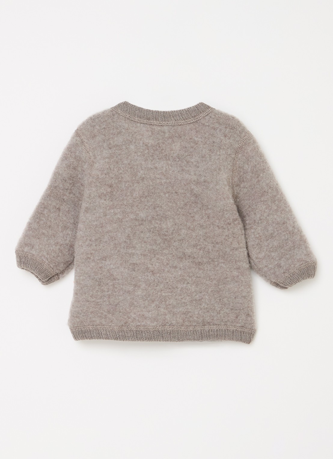 Joha Grofgebreid vest van merino wol - achterkant 3 khaki