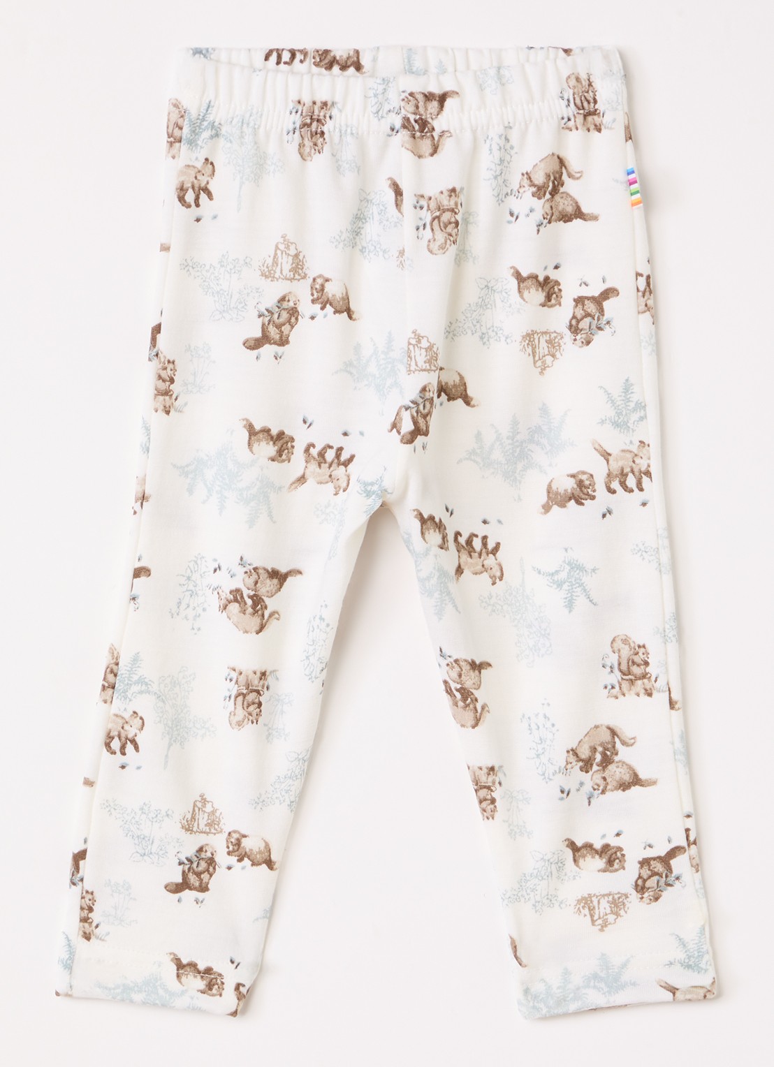 Joha Legging in wolblend met print - voorkant wit