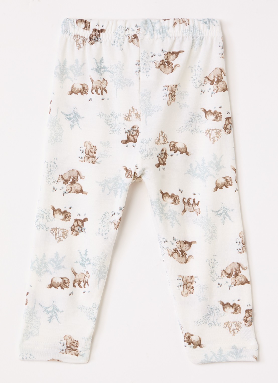 Joha Legging in wolblend met print - voorkant 2 wit