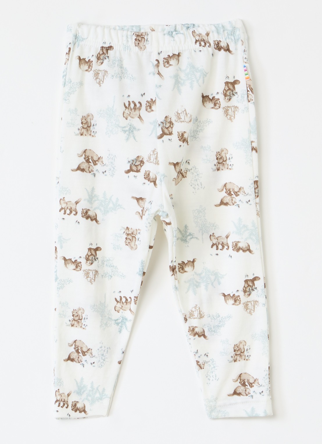 Joha Legging in wolblend met print - voorkant 3 wit