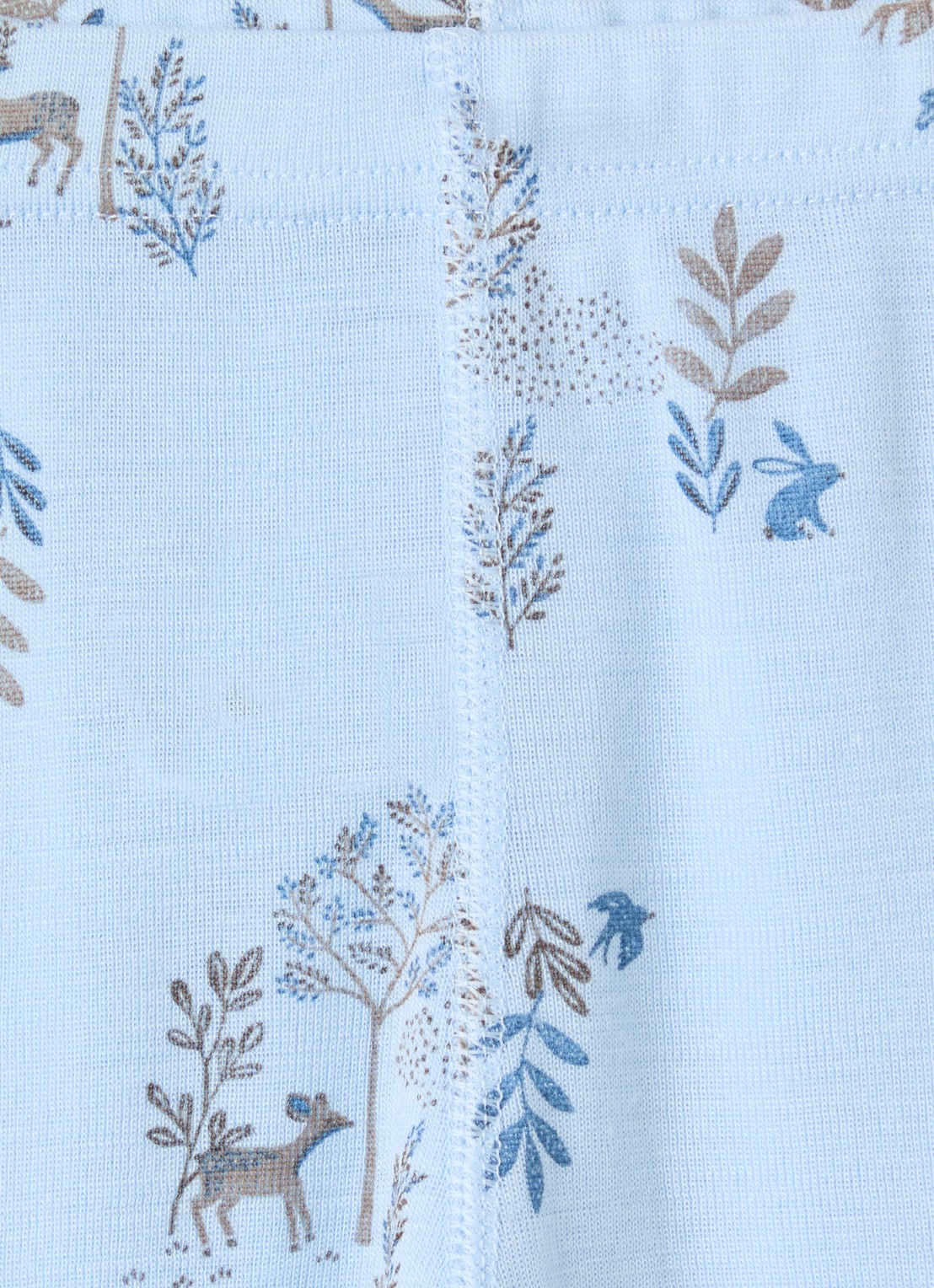 Joha Legging in zijdeblend met print - detail 3 lichtblauw