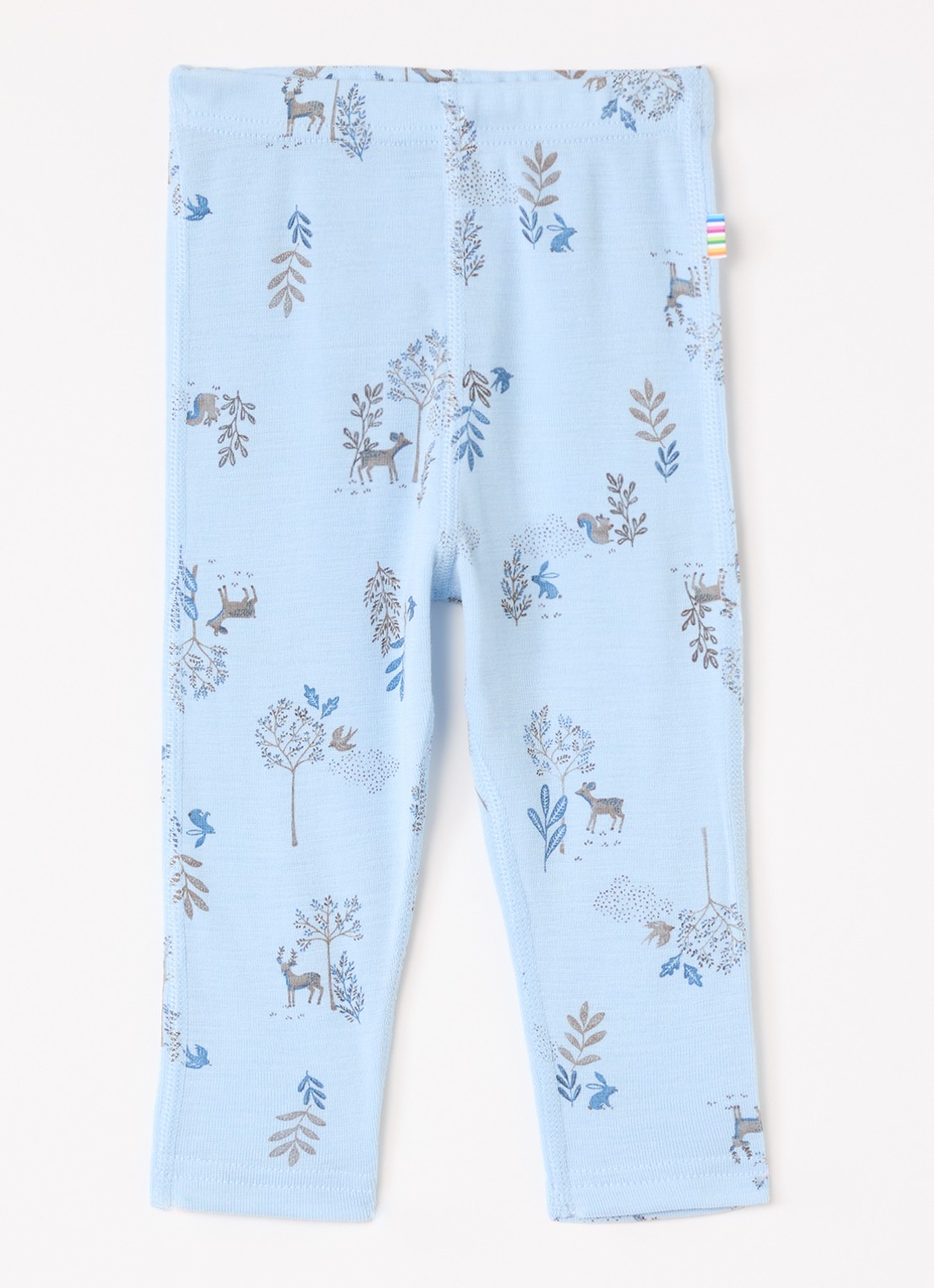 Joha Legging in zijdeblend met print - voorkant lichtblauw