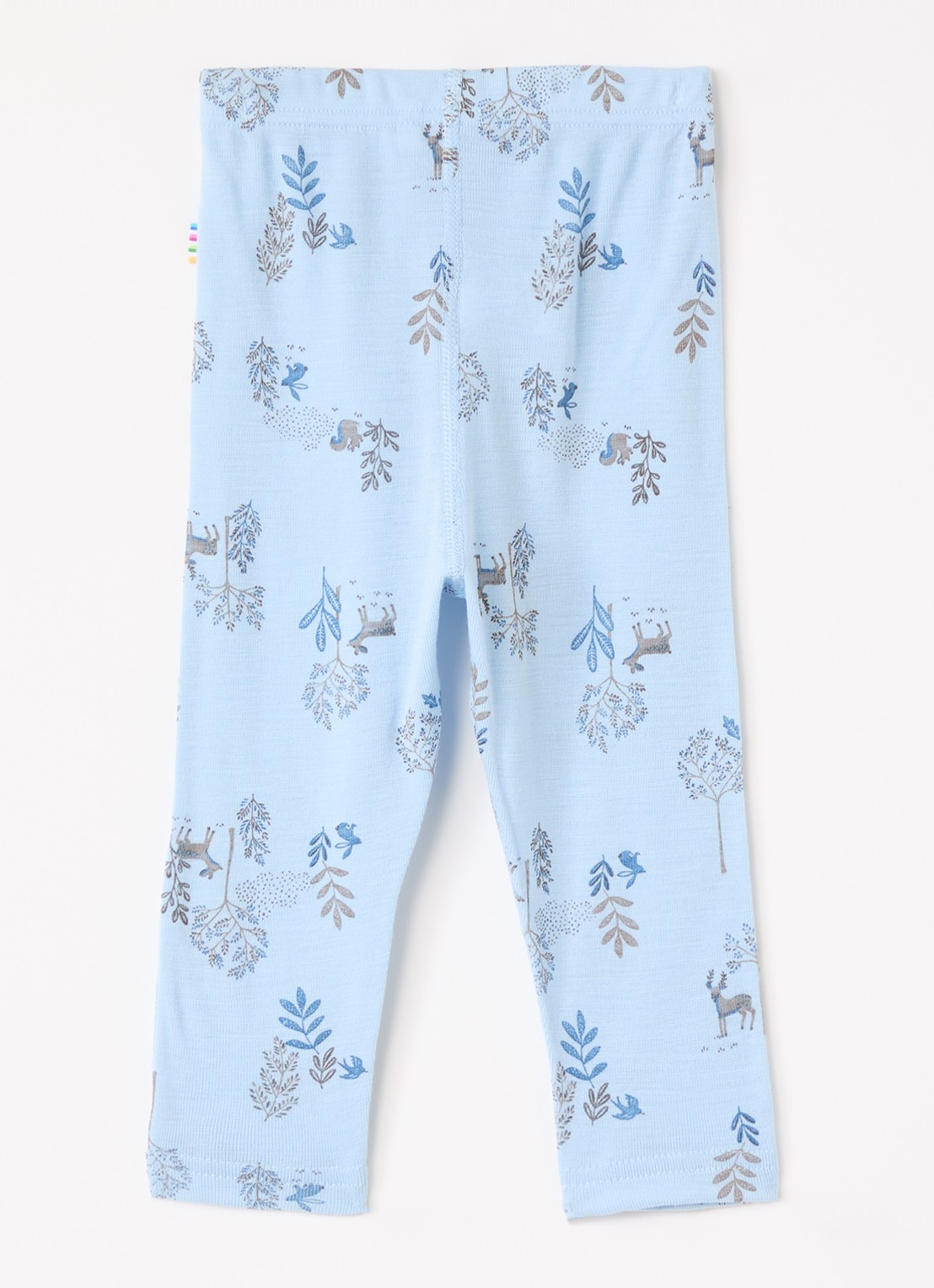 Joha Legging in zijdeblend met print - voorkant 2 lichtblauw