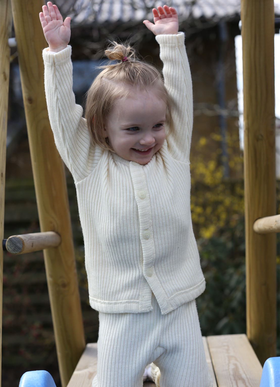 Joha Legging in zijdeblend - voorkant 3 gebroken wit