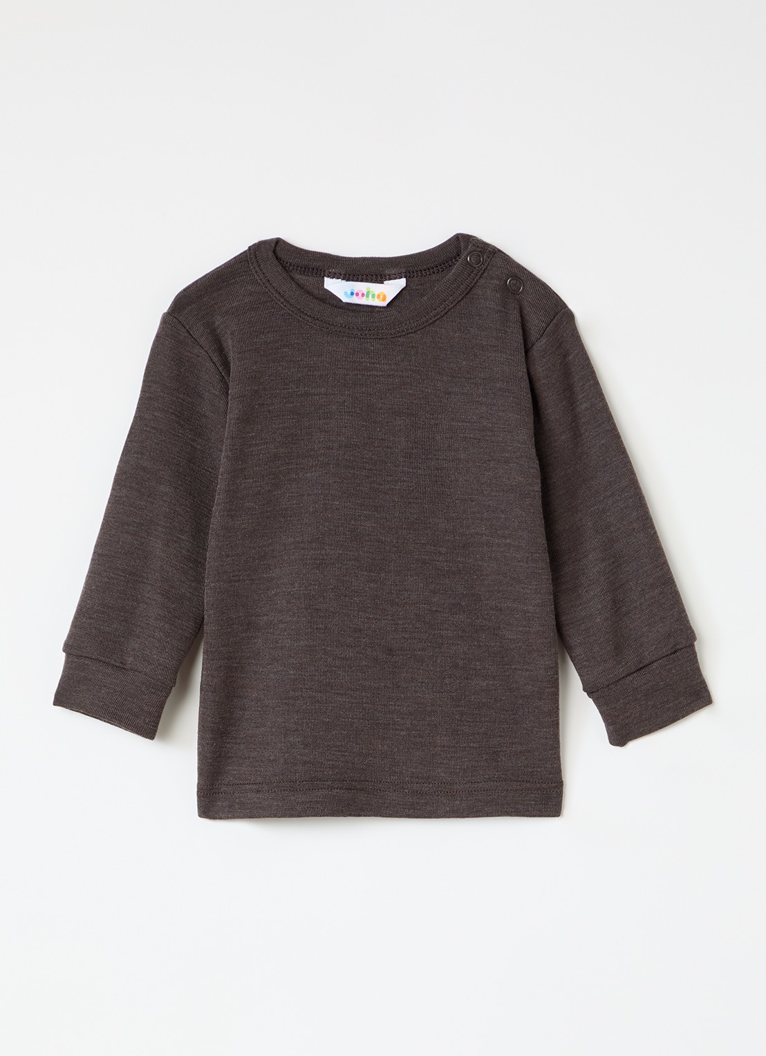 Joha Longsleeve in zijdeblend - voorkant 3 donkerbruin