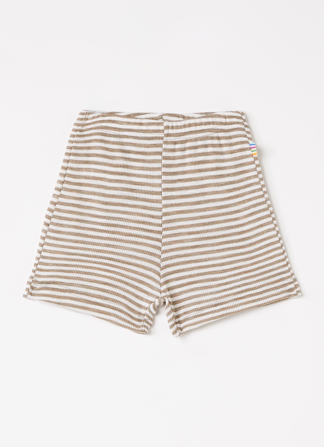Joha Loose fit korte broek in zijdeblend - voorkant beige