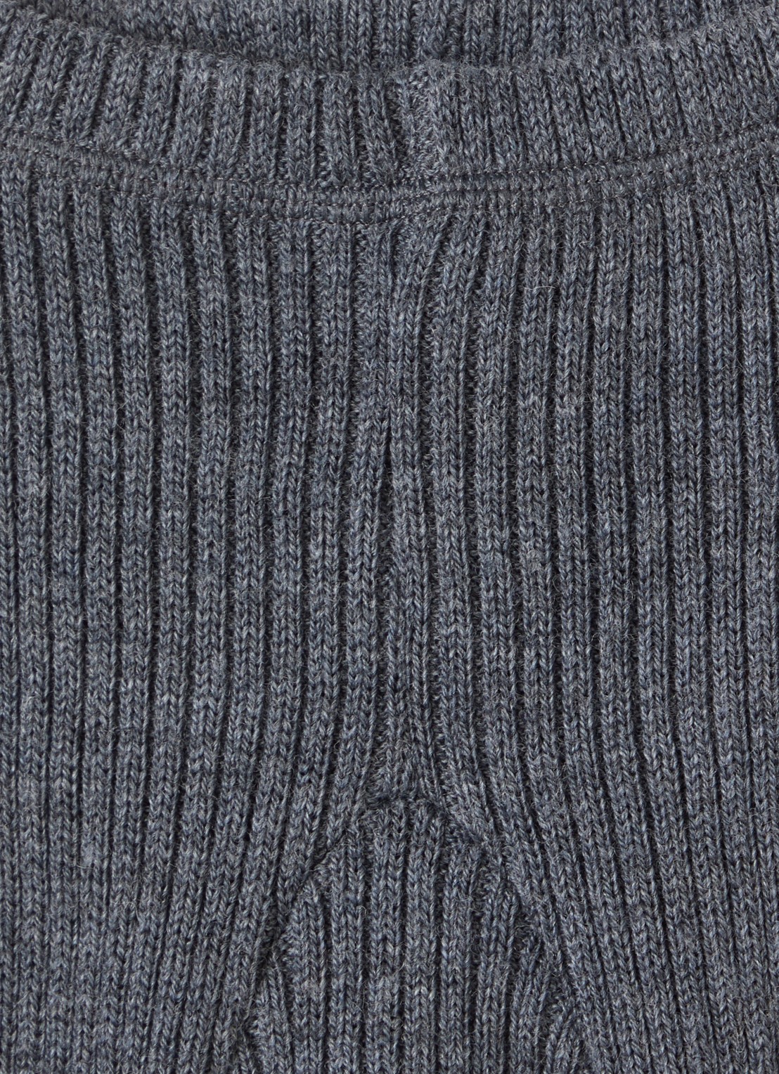 Joha Ribgebreide legging van merino wol - detail 3 grijs