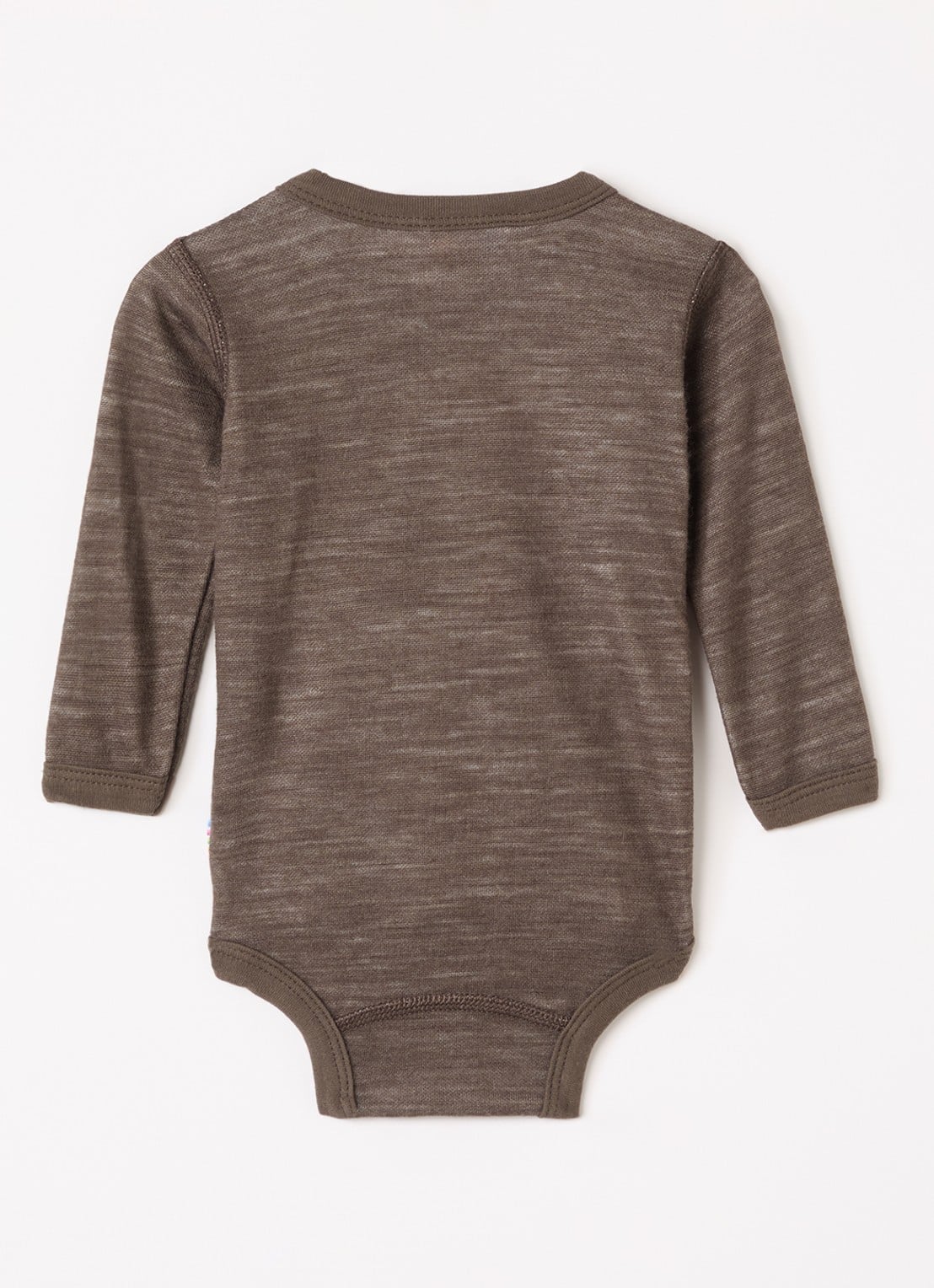 Joha Romper in merino wolblend - voorkant 2 donkerbruin
