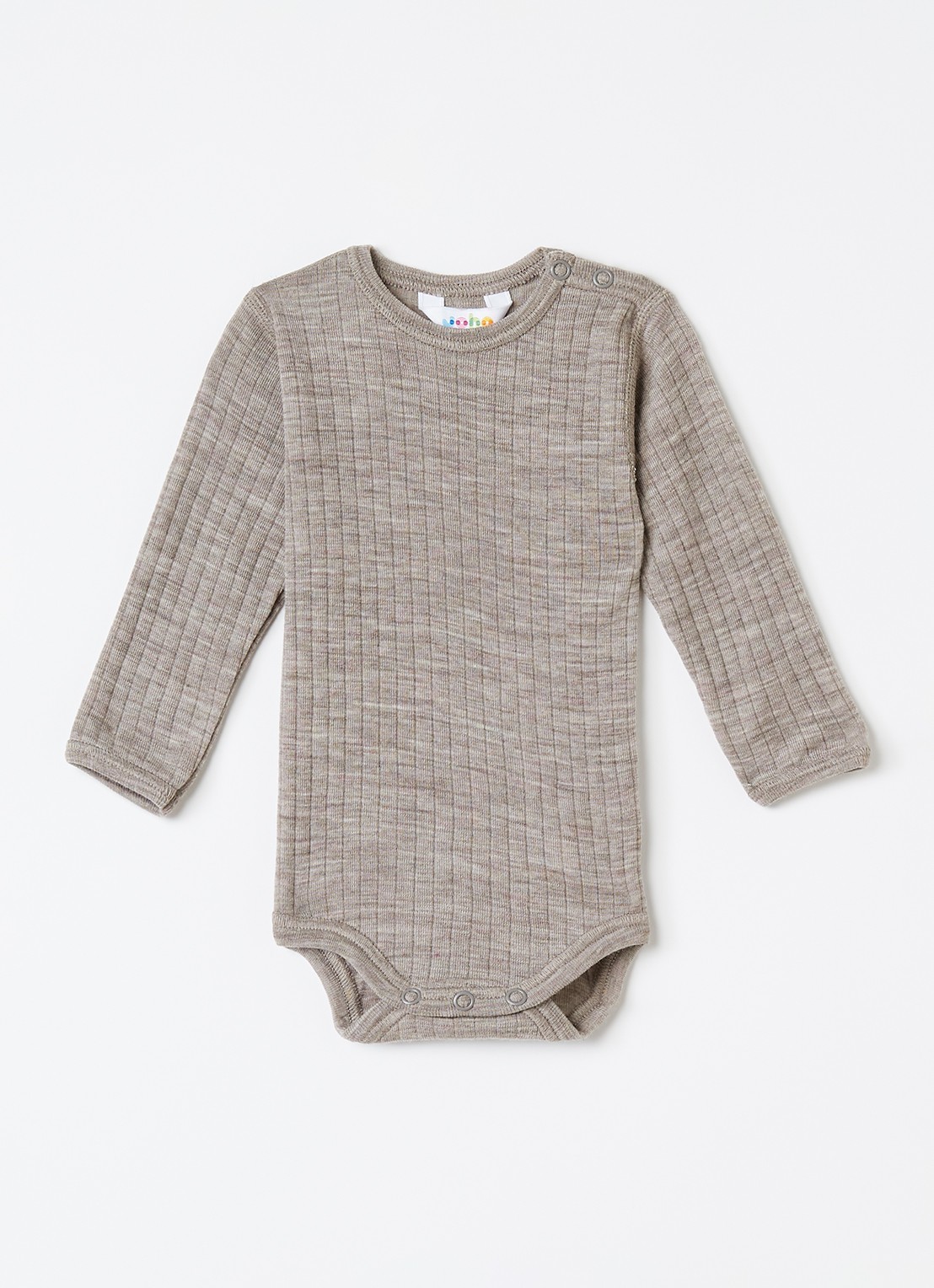 Joha Romper van merino wol - voorkant donkerbeige