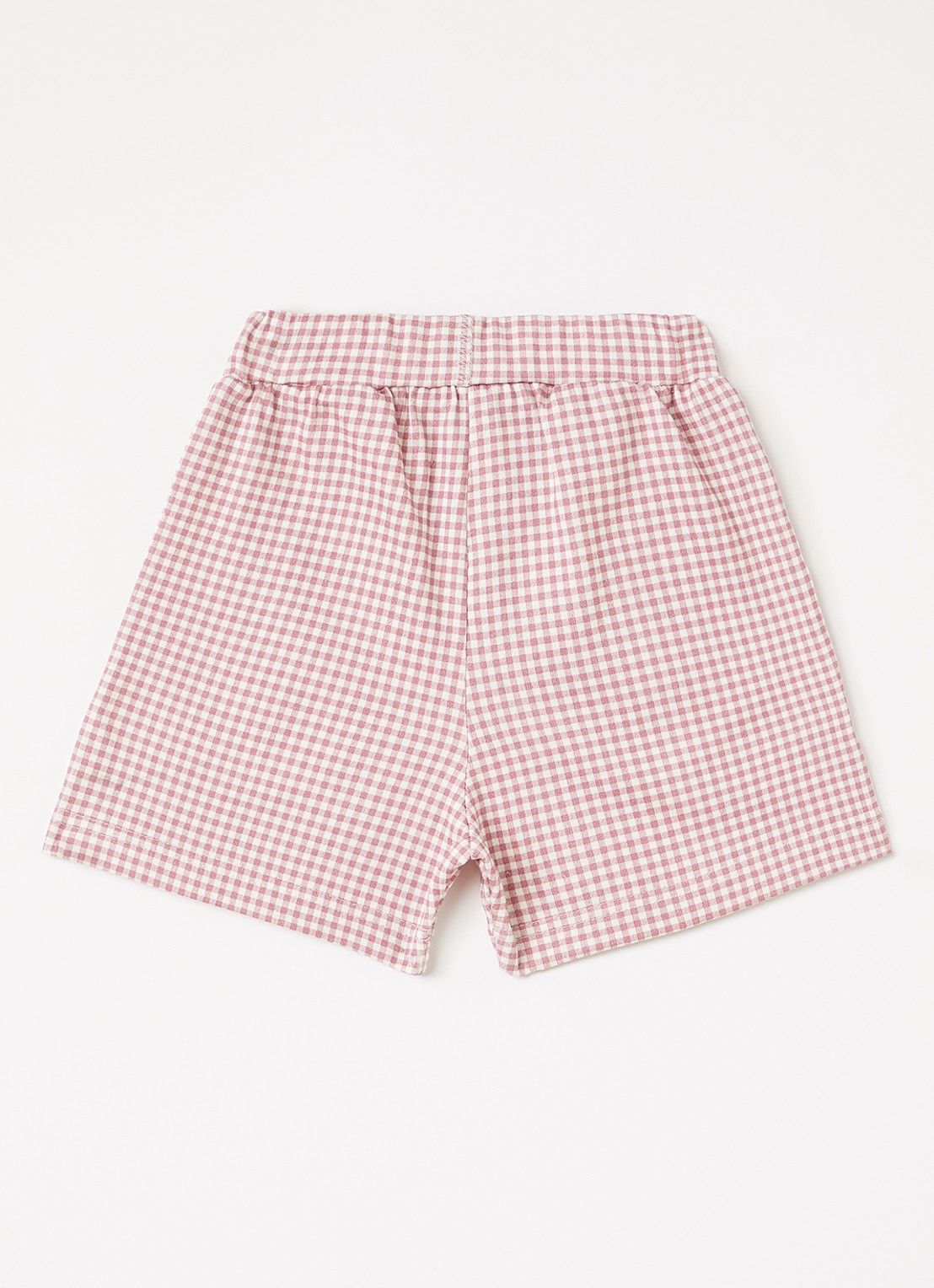 Joha Wide fit korte broek met ruitdessin - voorkant 3 steenrood