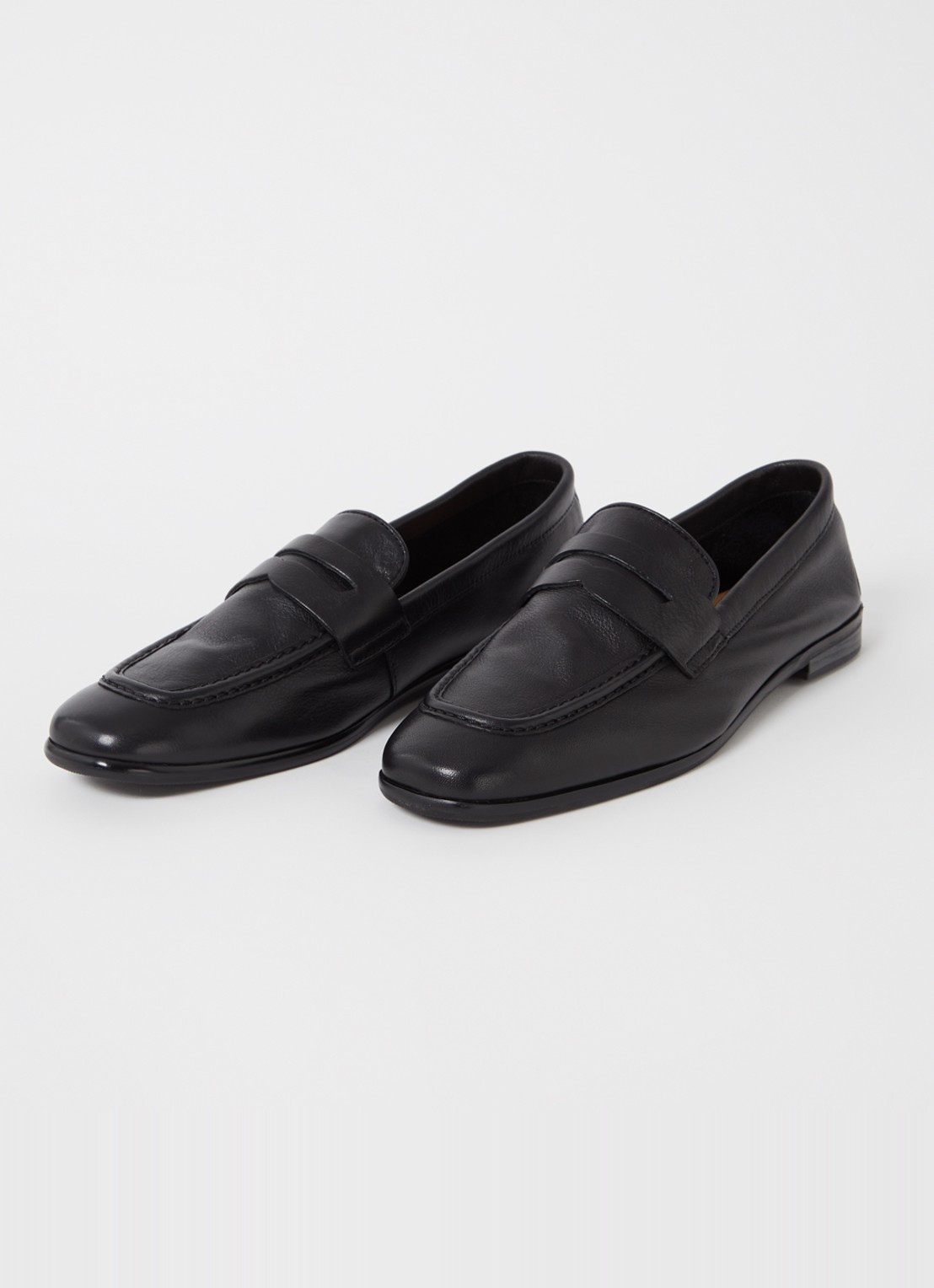 Jonak Aca loafer van leer - detail zwart