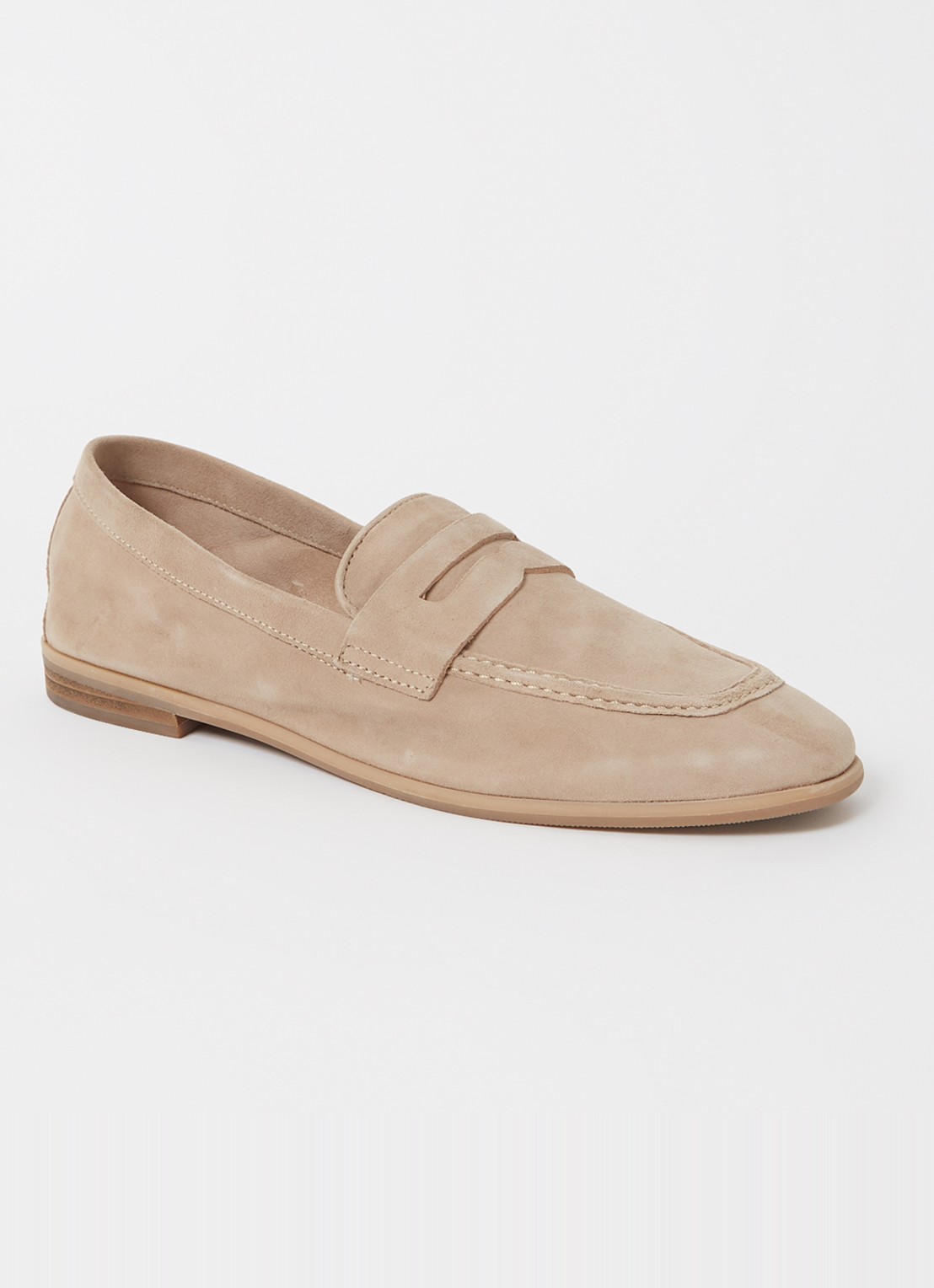 Jonak Aca loafer van suède  - voorkant beige