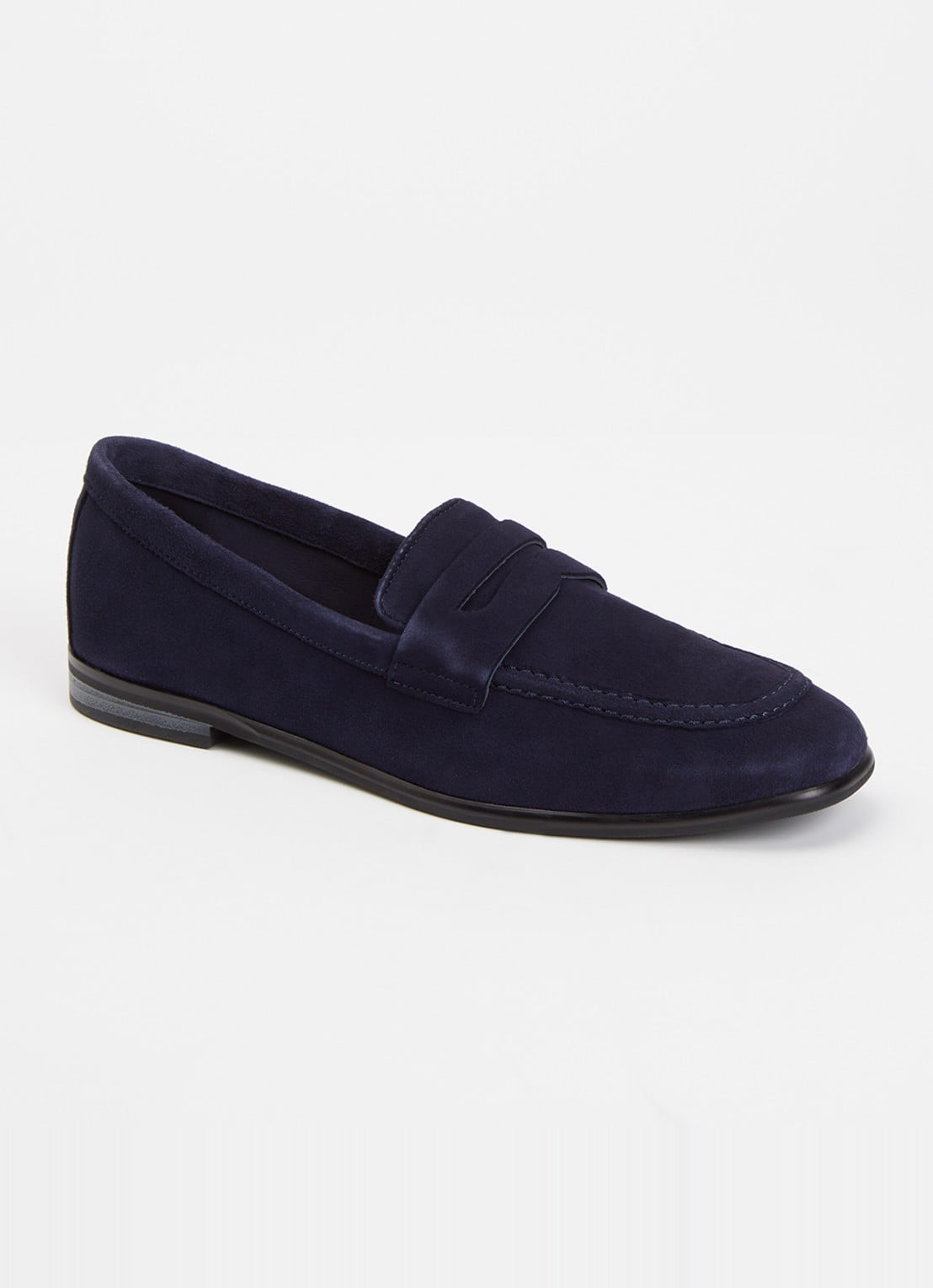 Jonak Aca loafer van suède  - voorkant donkerblauw