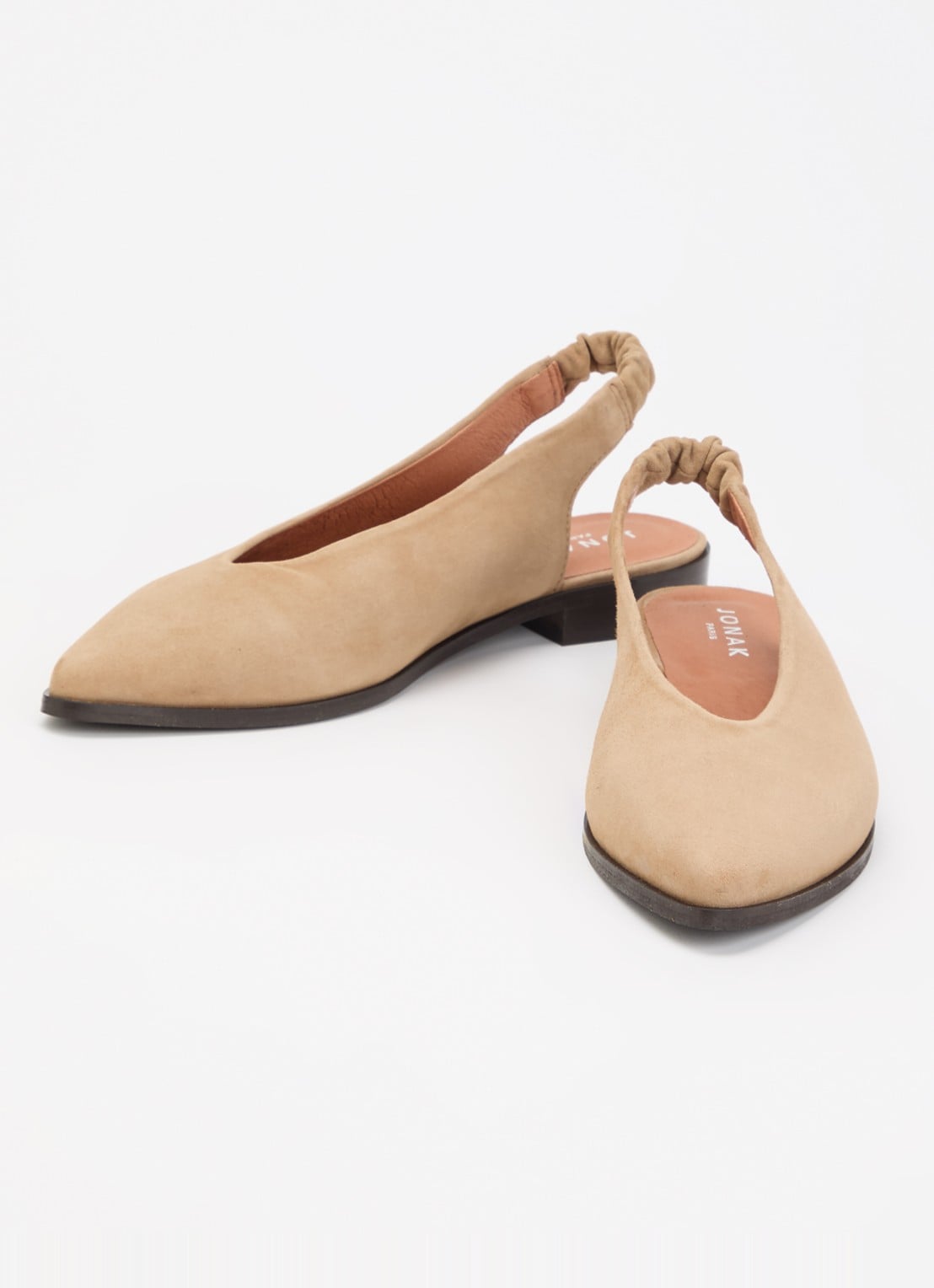 Jonak Acajou slingback van suéde  - detail camel