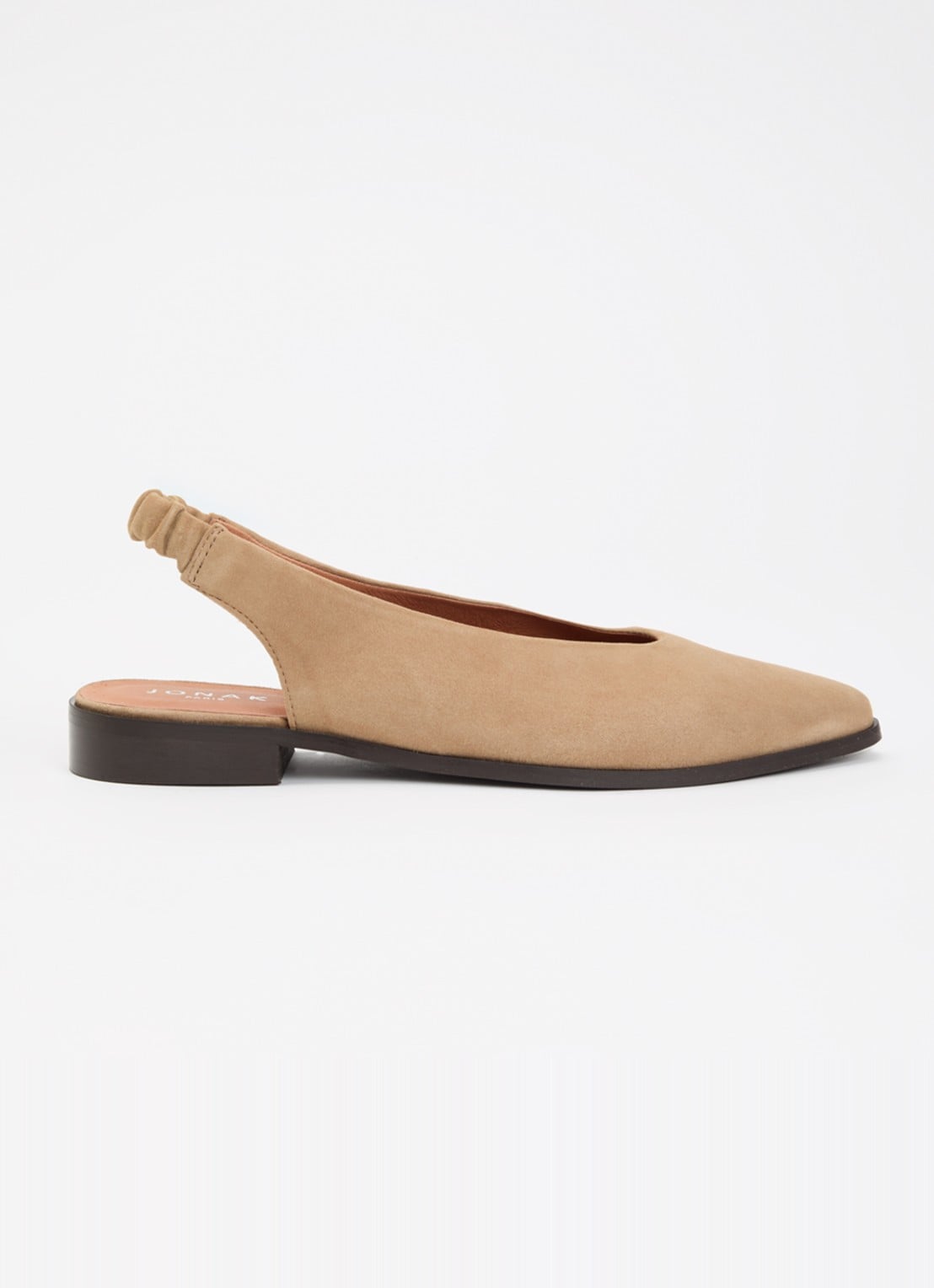 Jonak Acajou slingback van suéde  - voorkant 5 camel