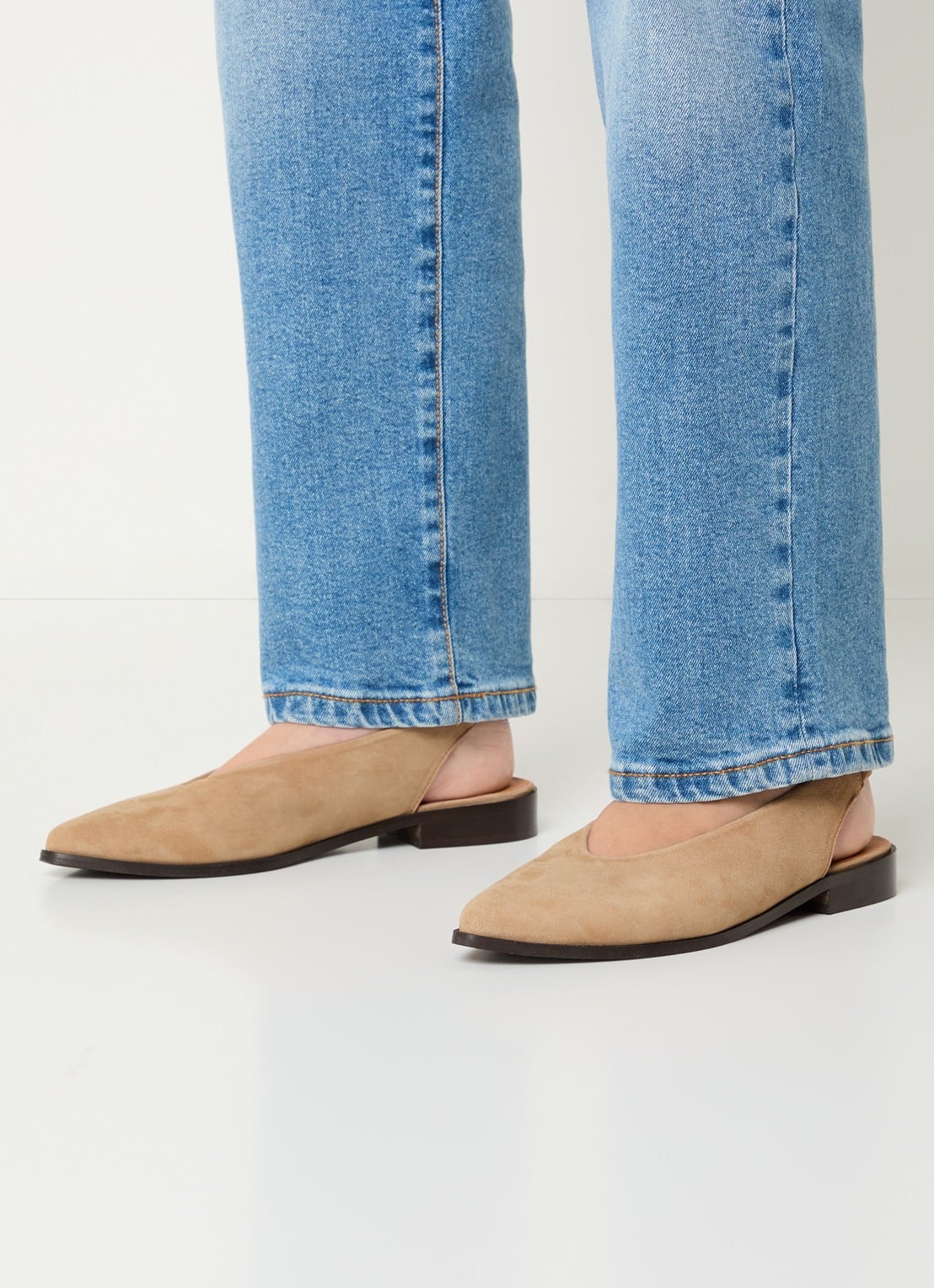 Jonak Acajou slingback van suéde  - voorkant 6 camel