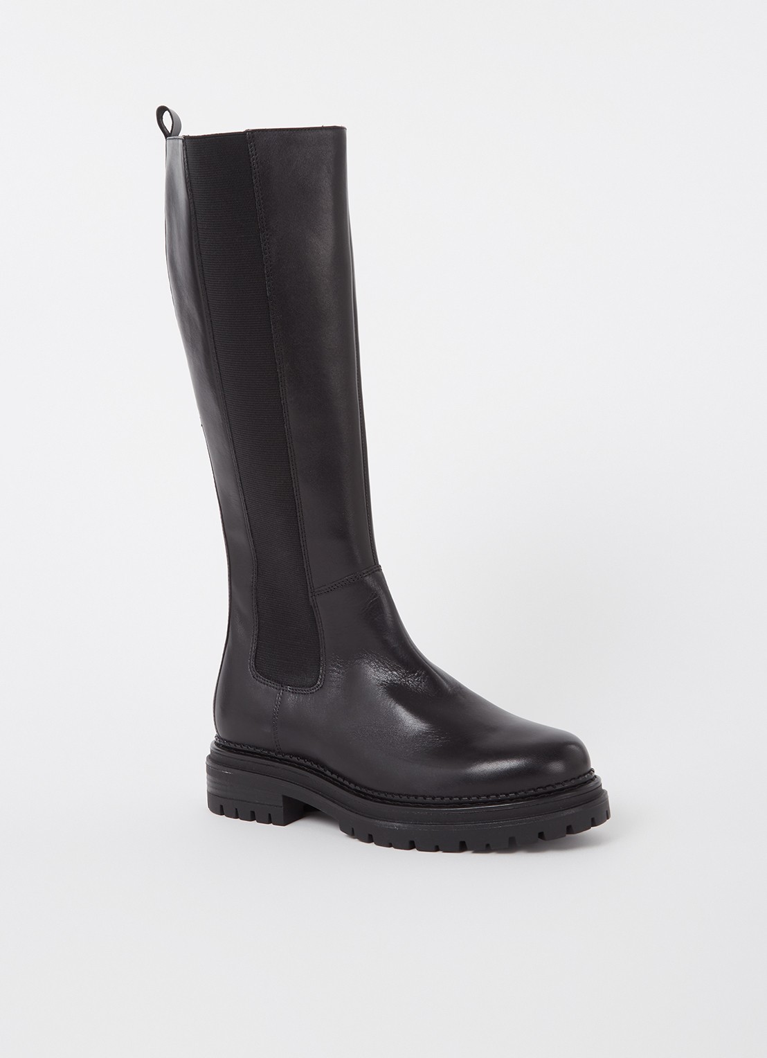 Jonak Adal chelsea boot van leer - voorkant 4 zwart