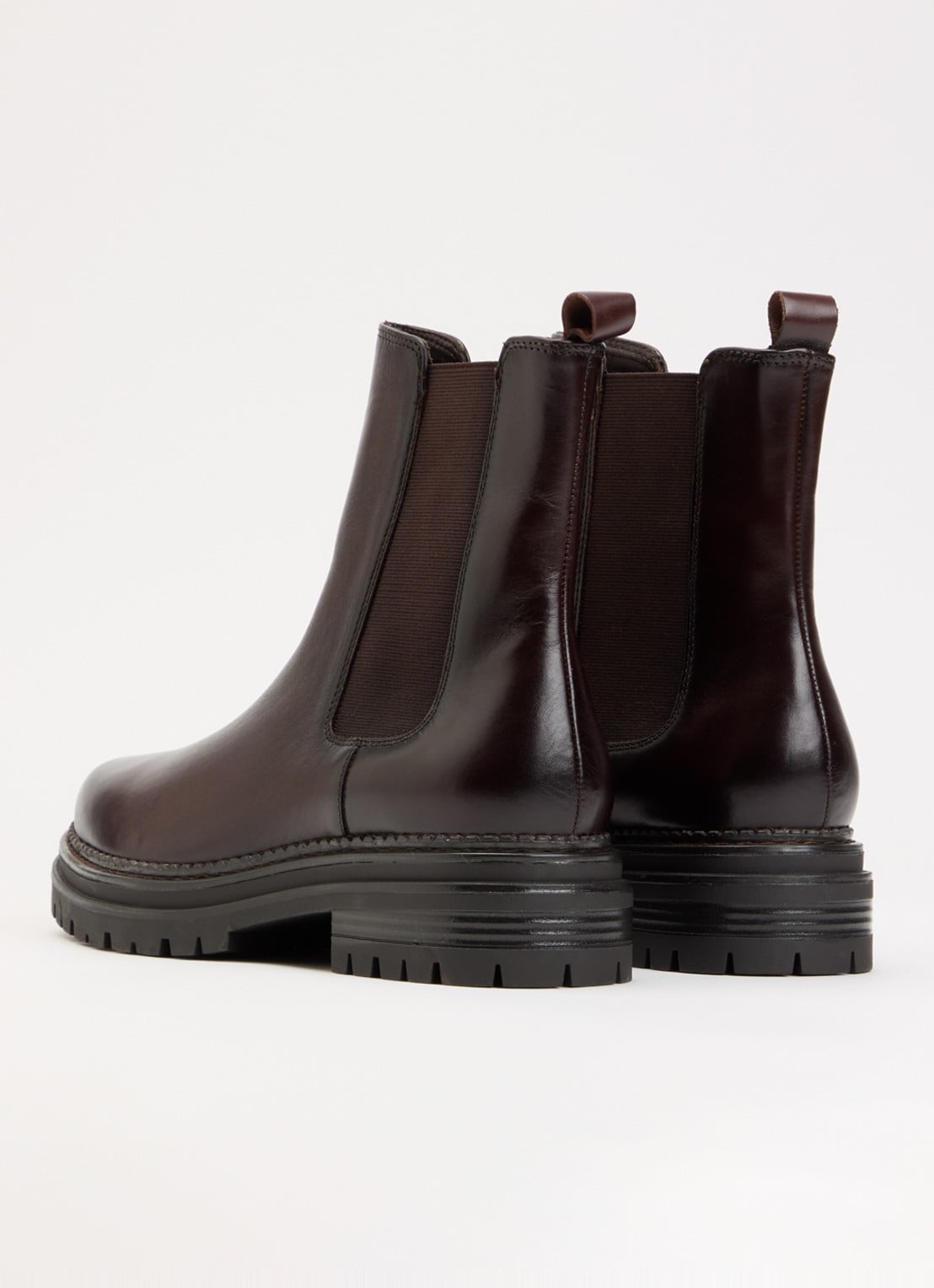 Jonak Adalard chelsea boot van leer - achterkant donkerbruin